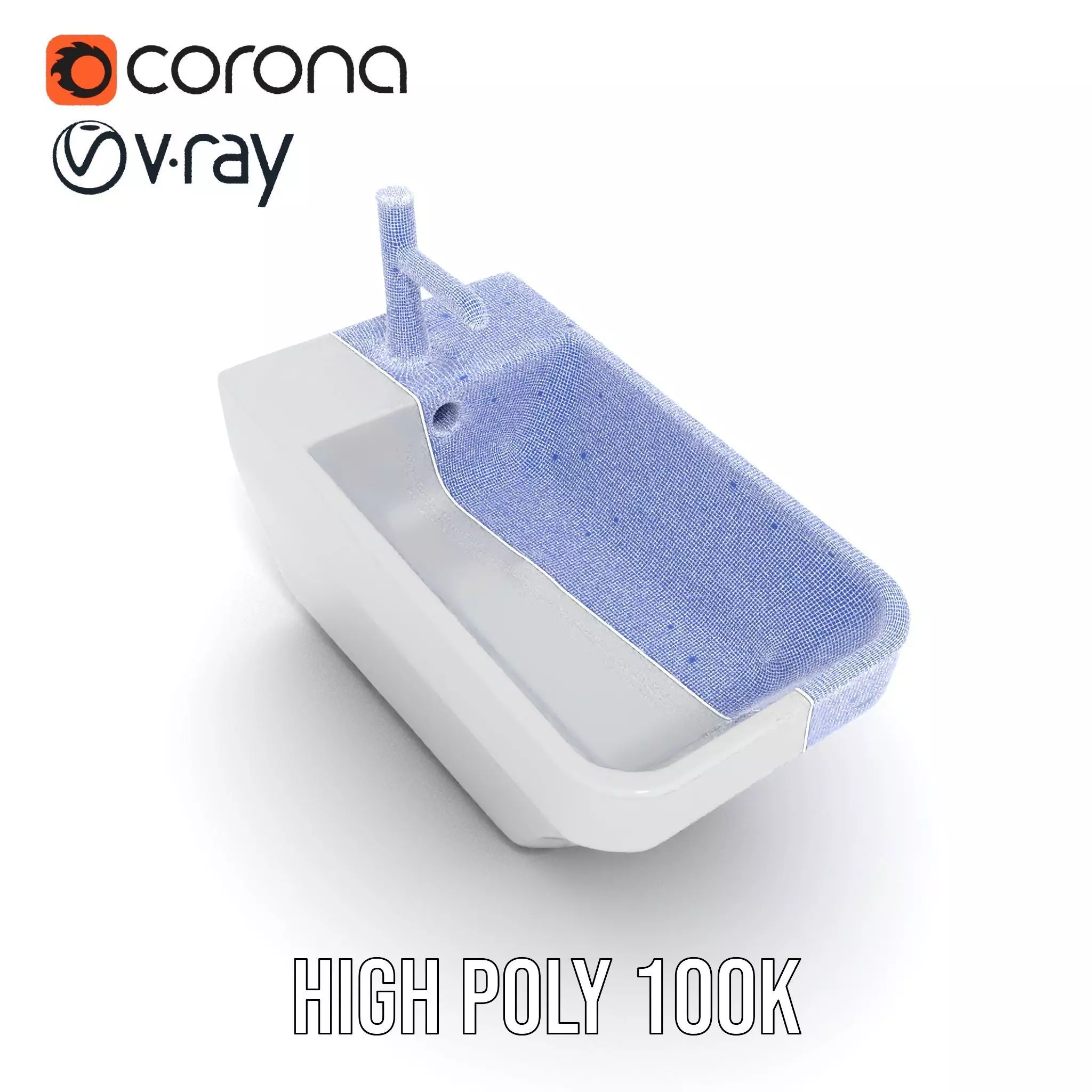 Elegant White Sink model pack Low-poly 3D model_31