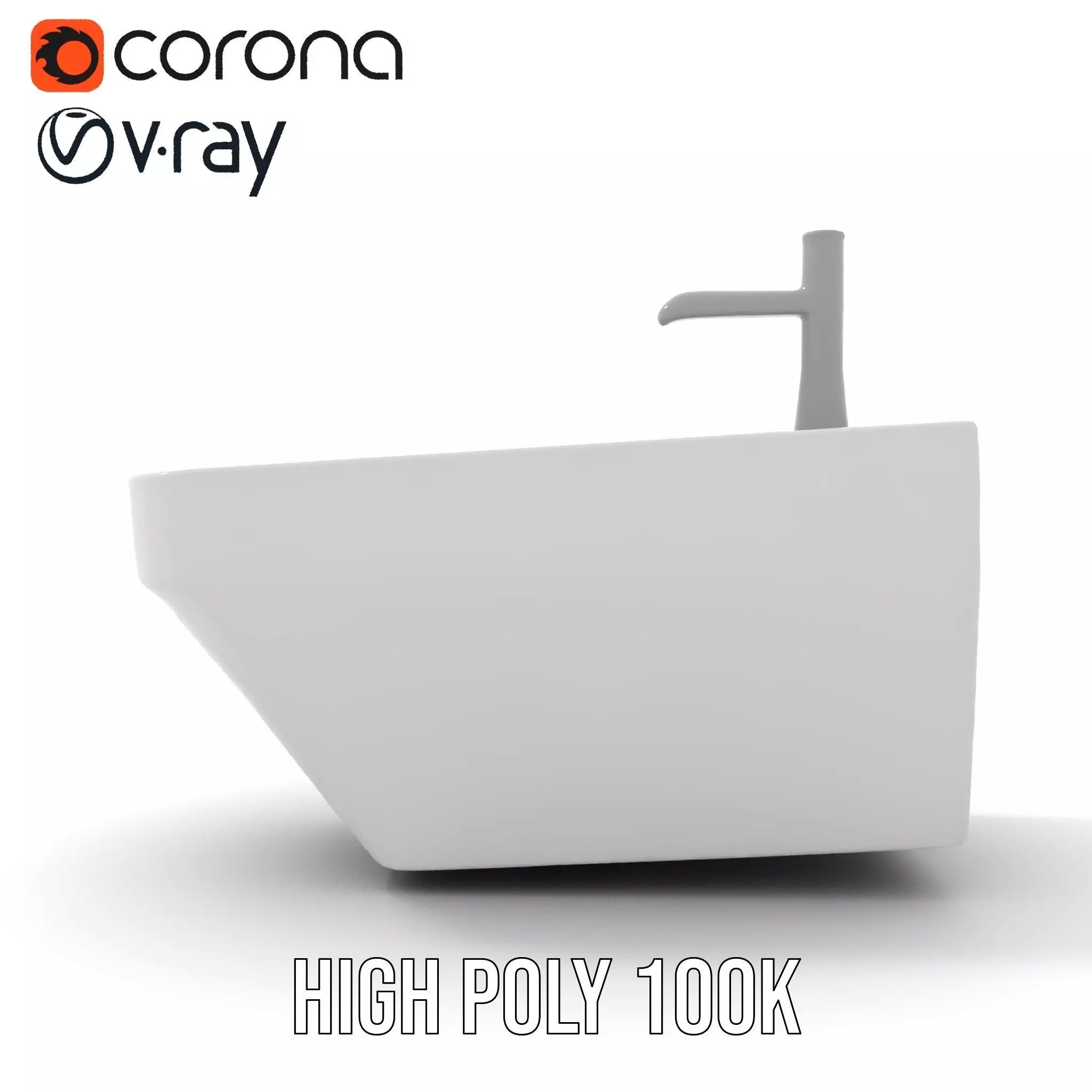 Elegant White Sink model pack Low-poly 3D model_28
