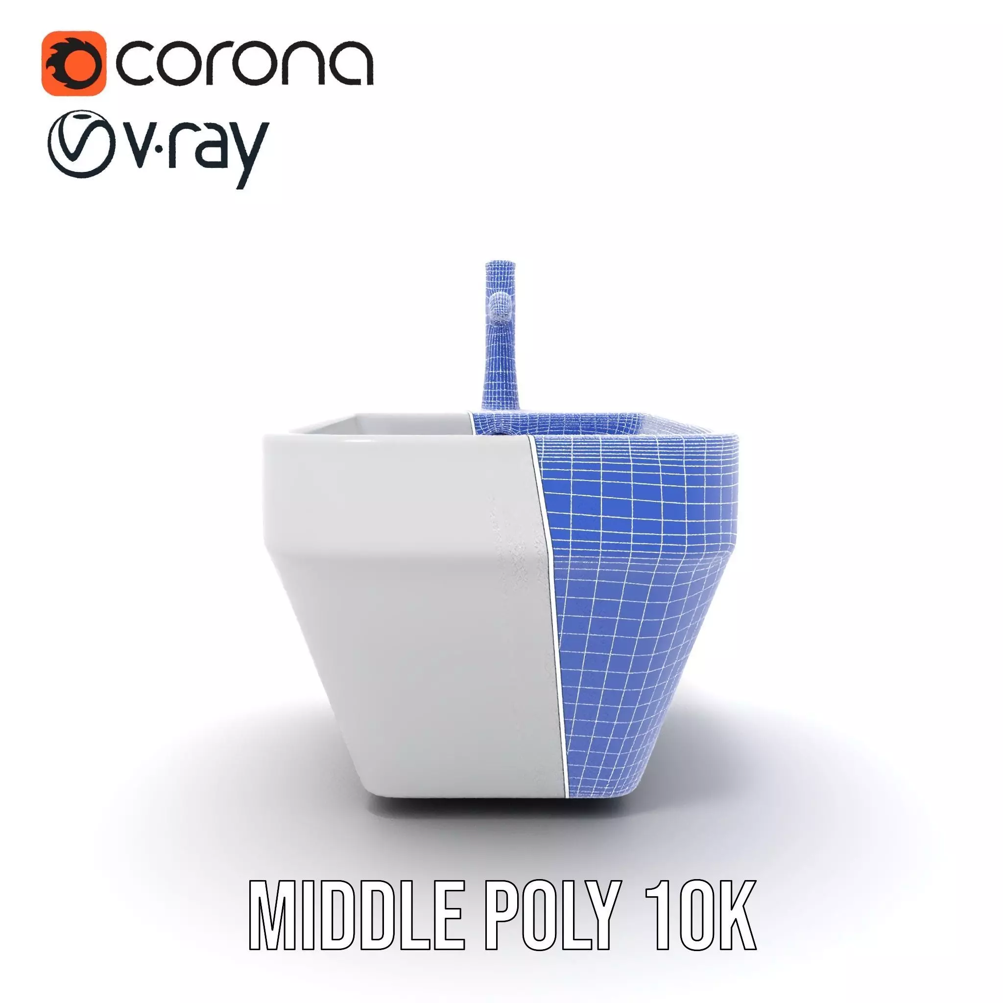 Elegant White Sink model pack Low-poly 3D model_18