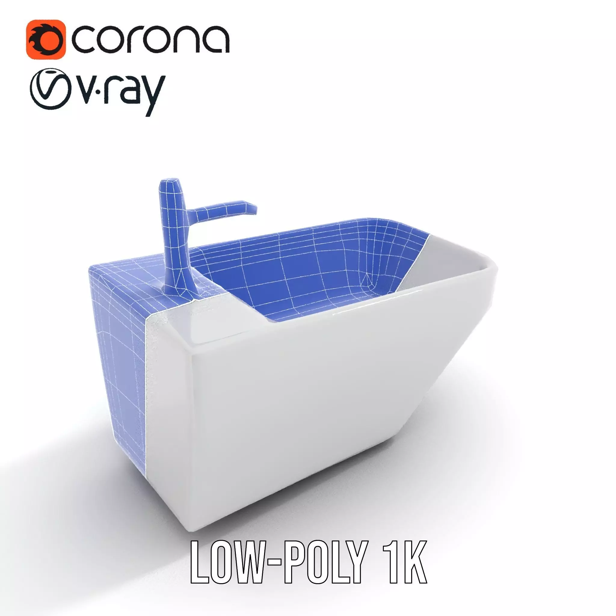 Elegant White Sink model pack Low-poly 3D model_27