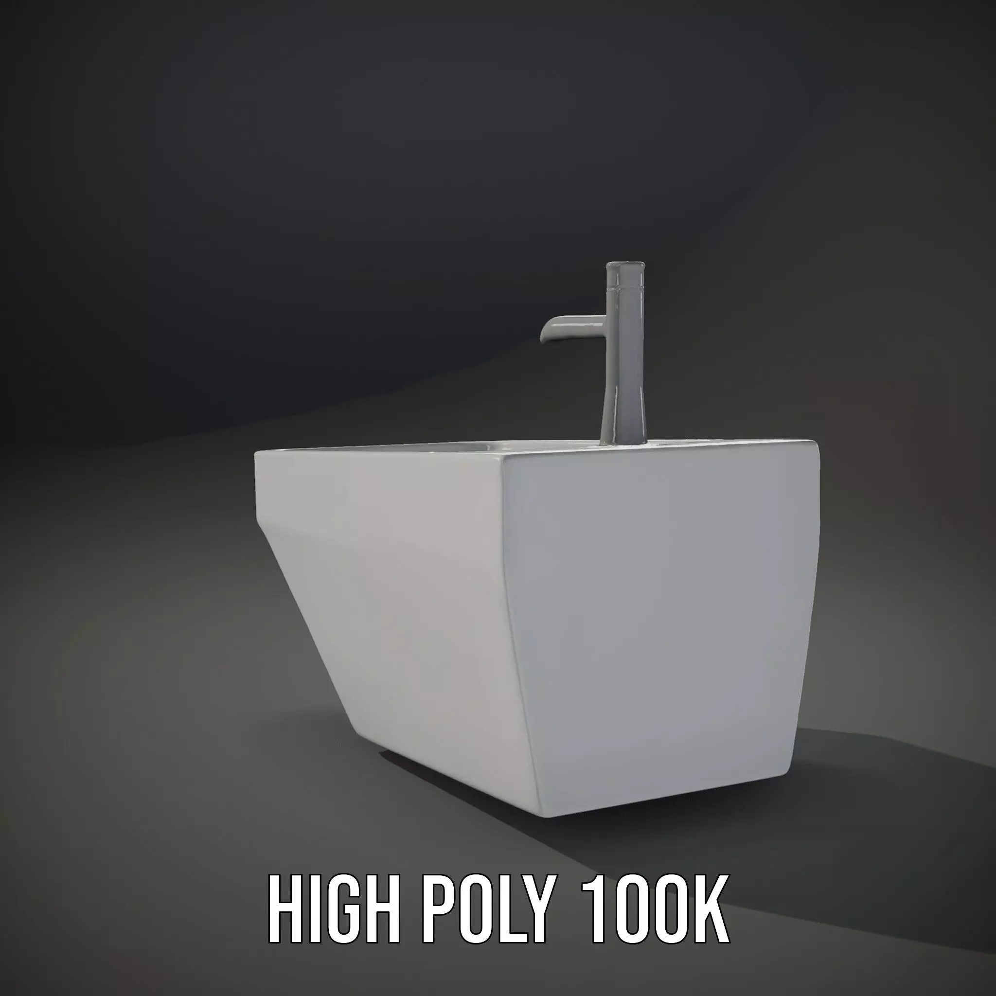 Elegant White Sink model pack Low-poly 3D model_8