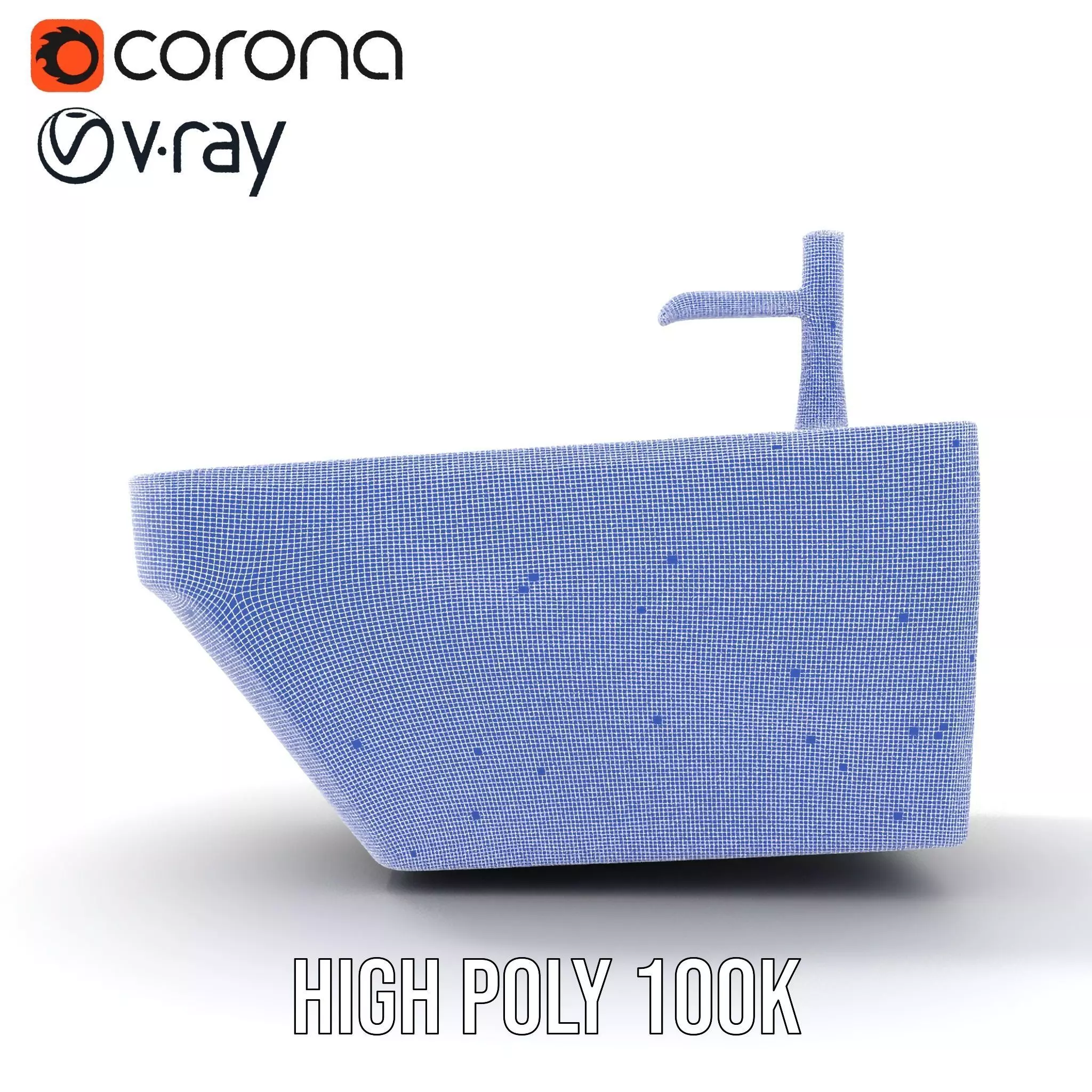 Elegant White Sink model pack Low-poly 3D model_34