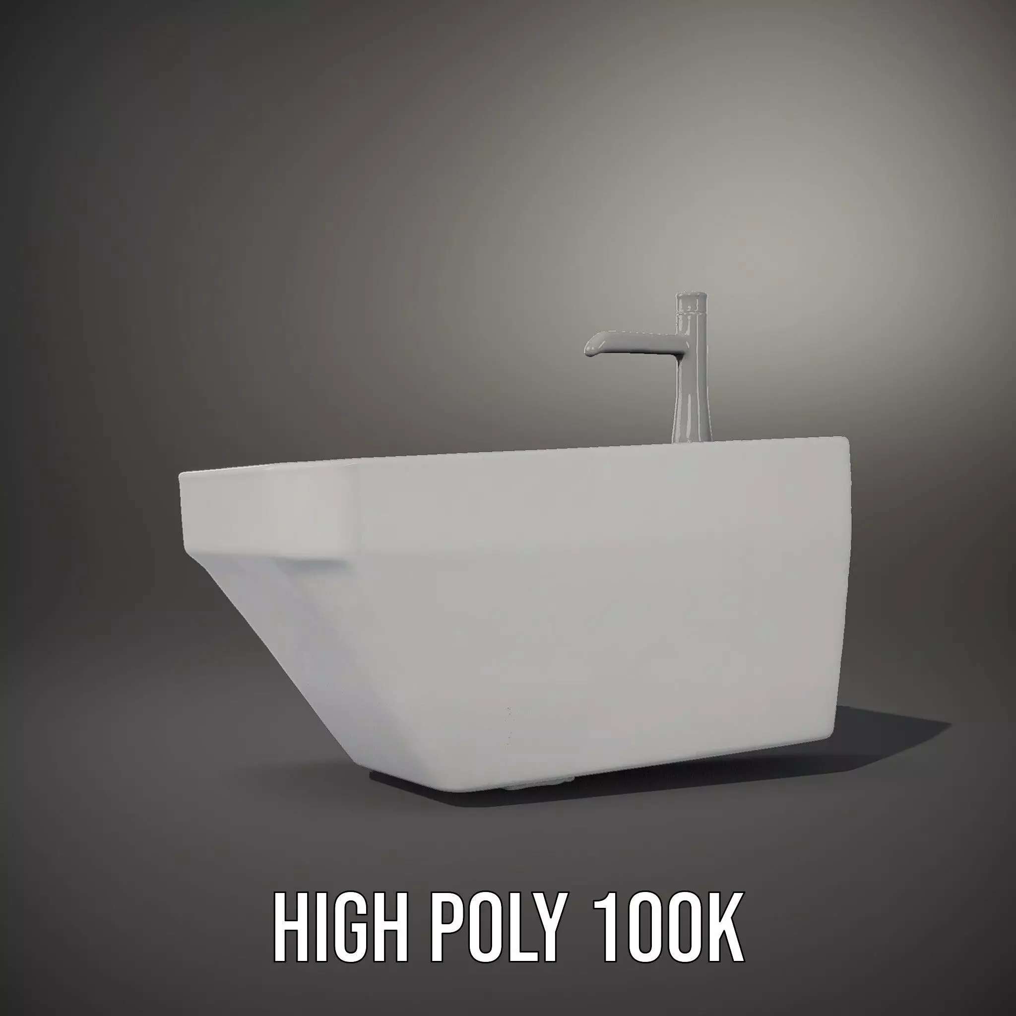Elegant White Sink model pack Low-poly 3D model_10