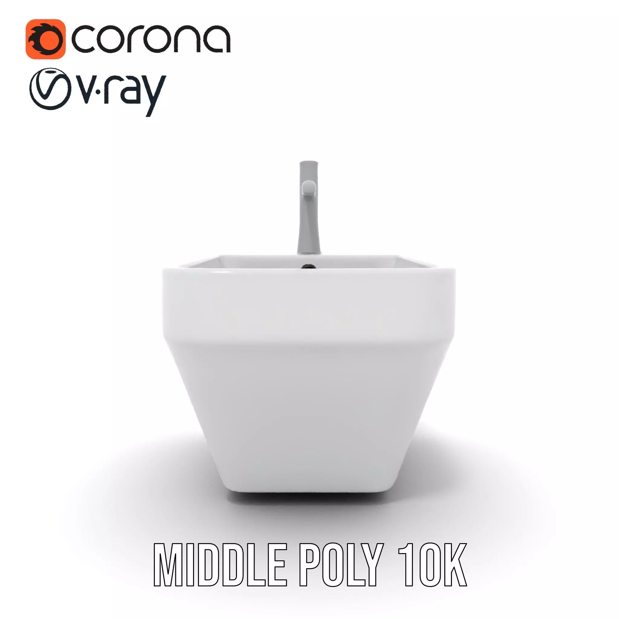 Elegant White Sink model pack Low-poly 3D model_11