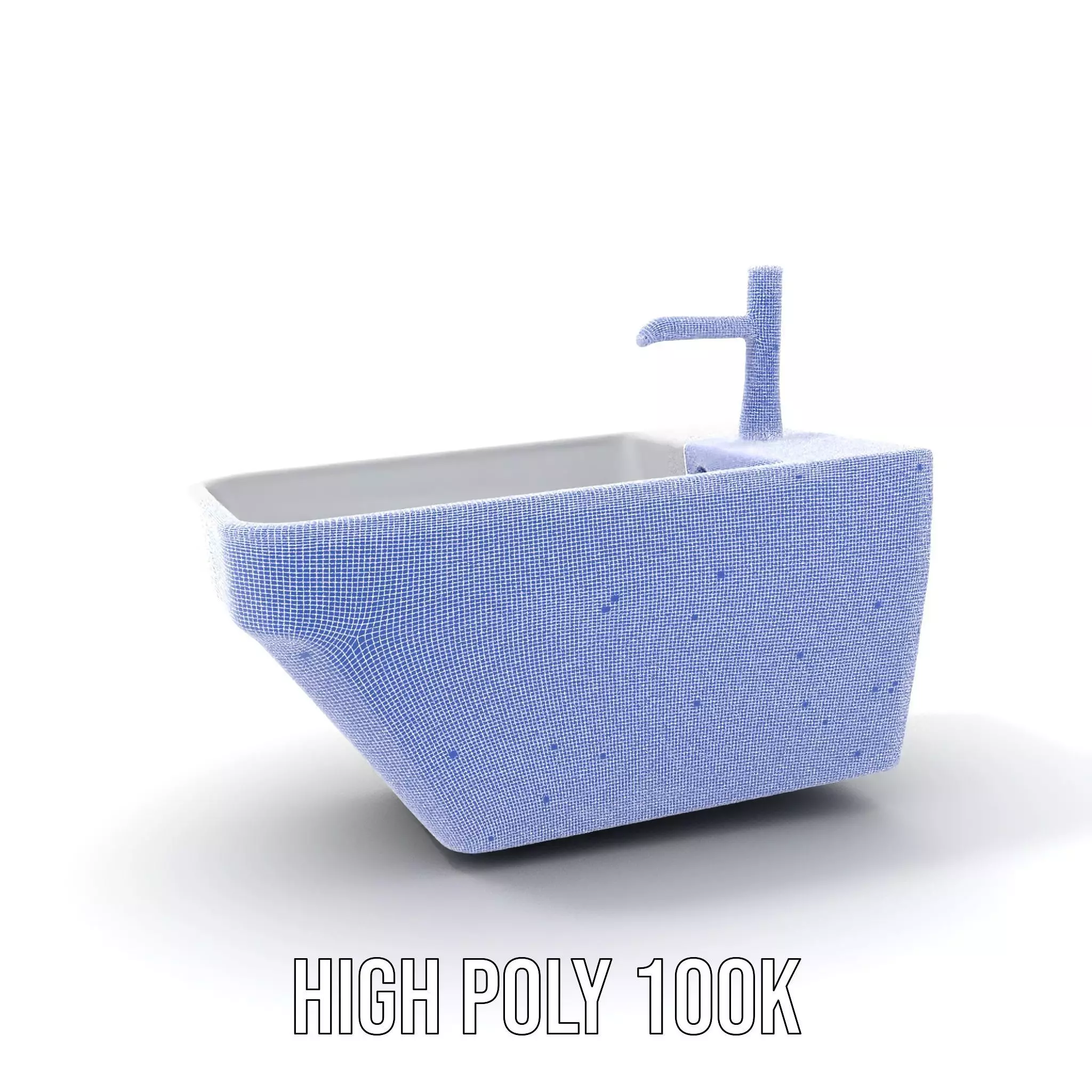 Elegant White Sink model pack Low-poly 3D model_4