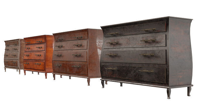 Chest of Drawers - Floor Cabinet Low-poly 3D model