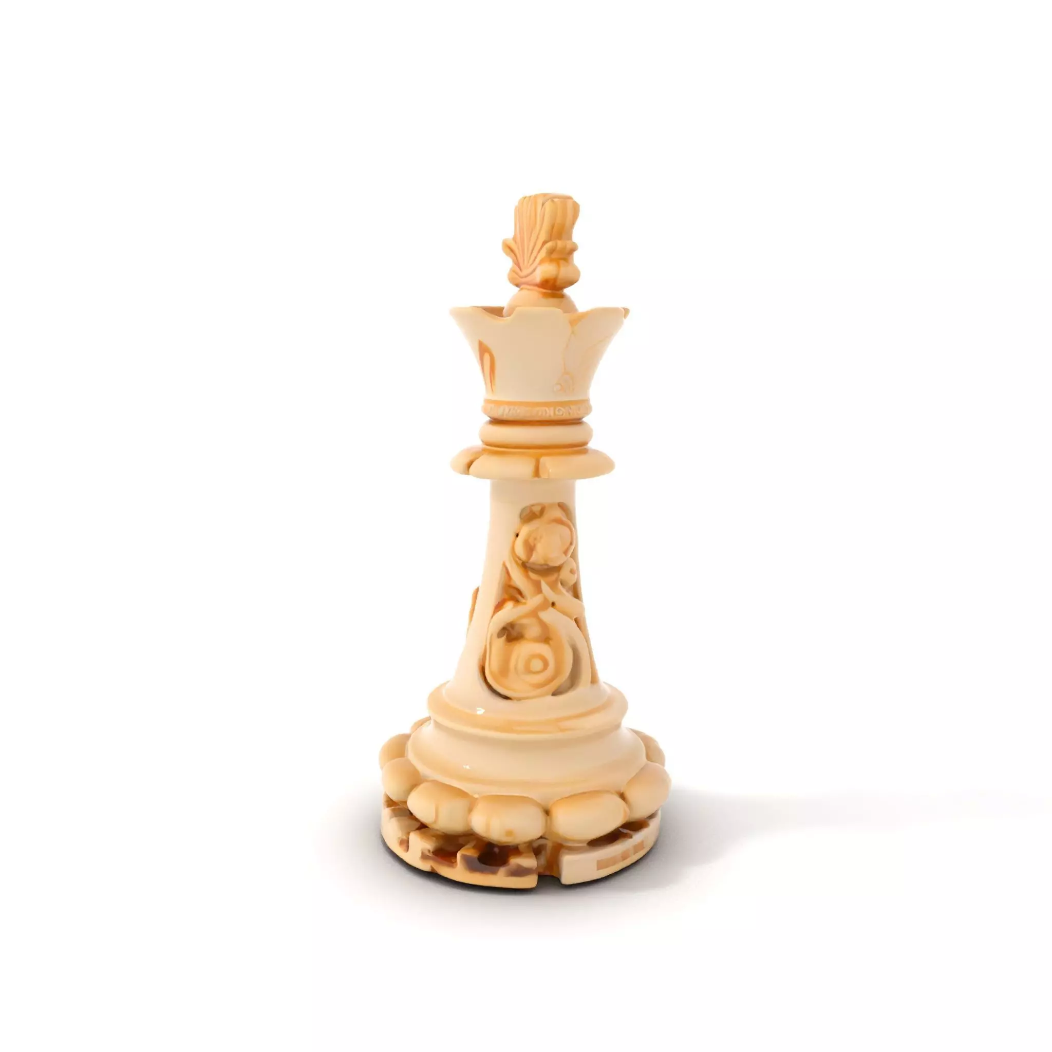 Elegant Ivory Chess King model pack Low-poly 3D model_0