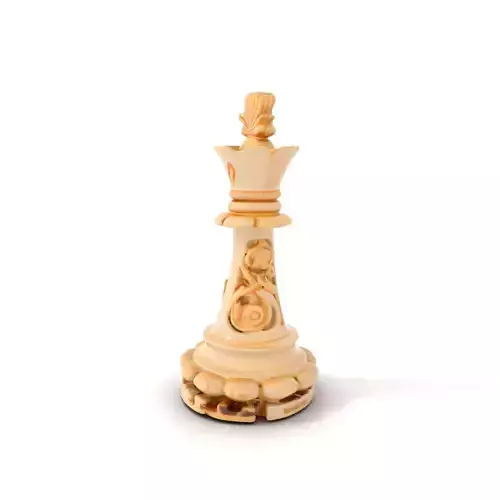 Elegant Ivory Chess King model pack Low-poly 3D model