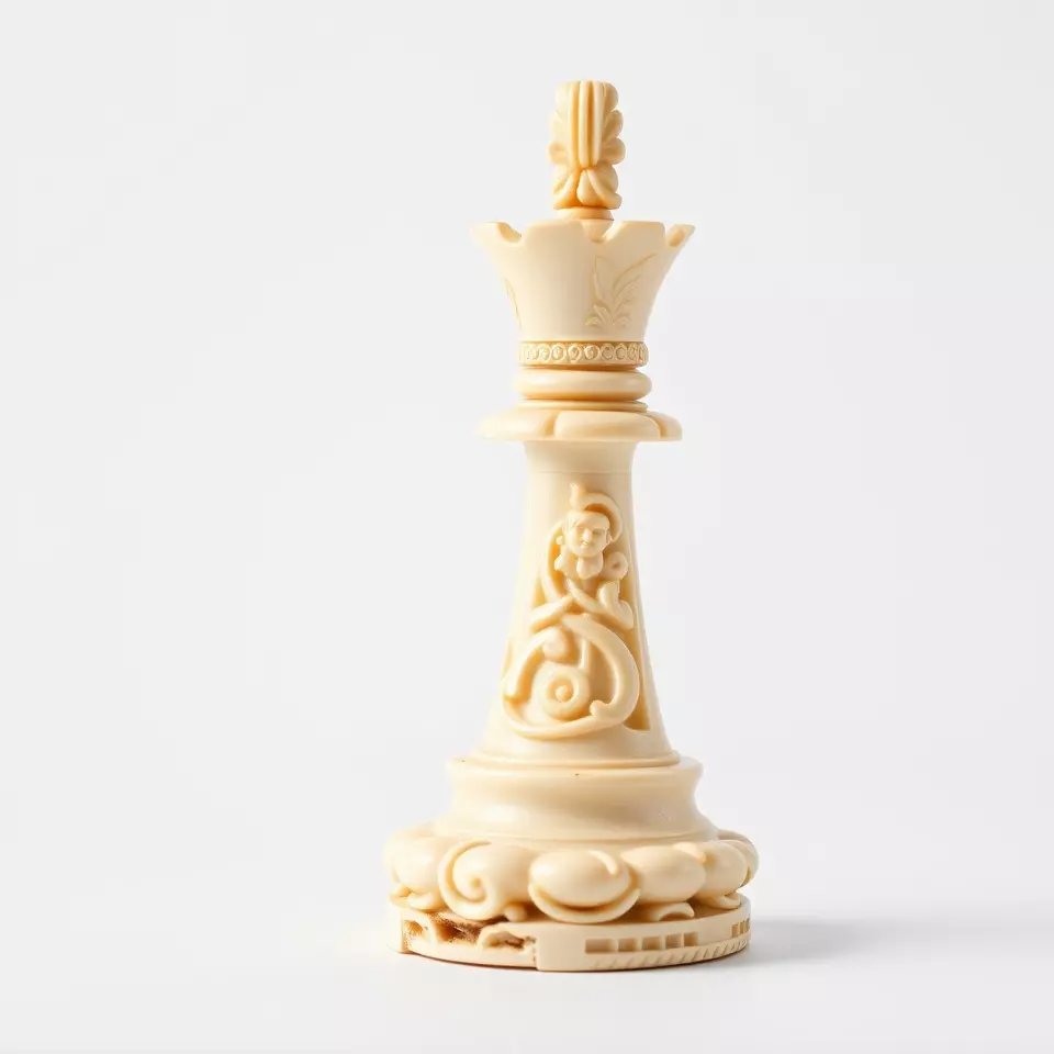 Elegant Ivory Chess King model pack Low-poly 3D model_2