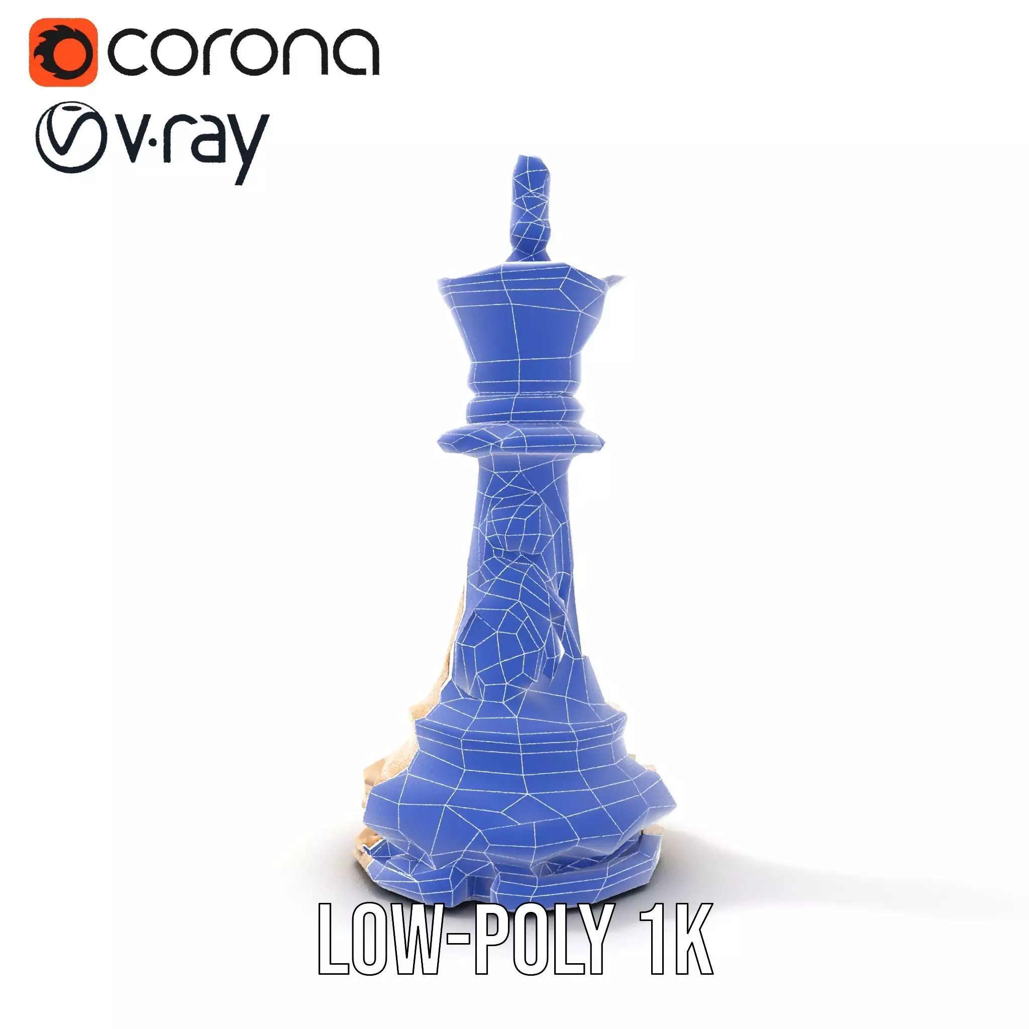 Elegant Ivory Chess King model pack Low-poly 3D model_19