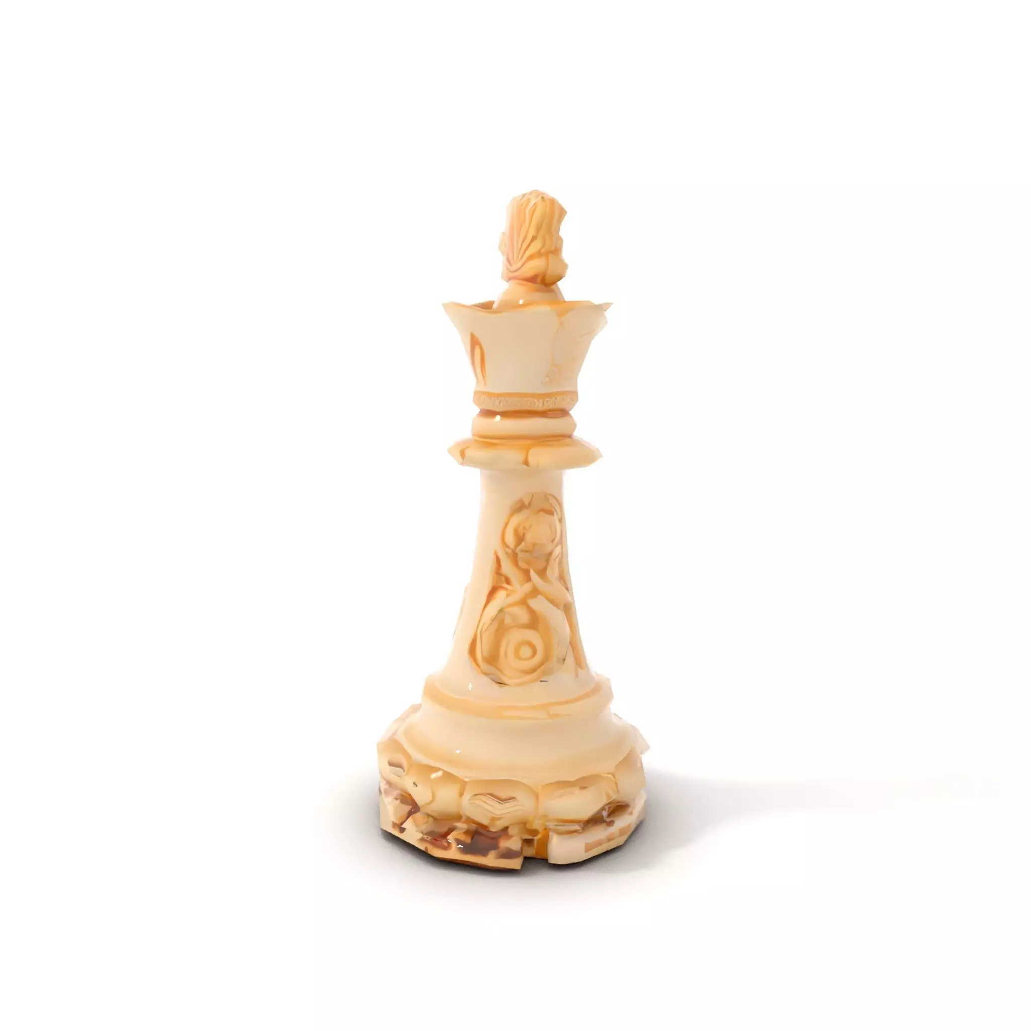 Elegant Ivory Chess King model pack Low-poly 3D model_21