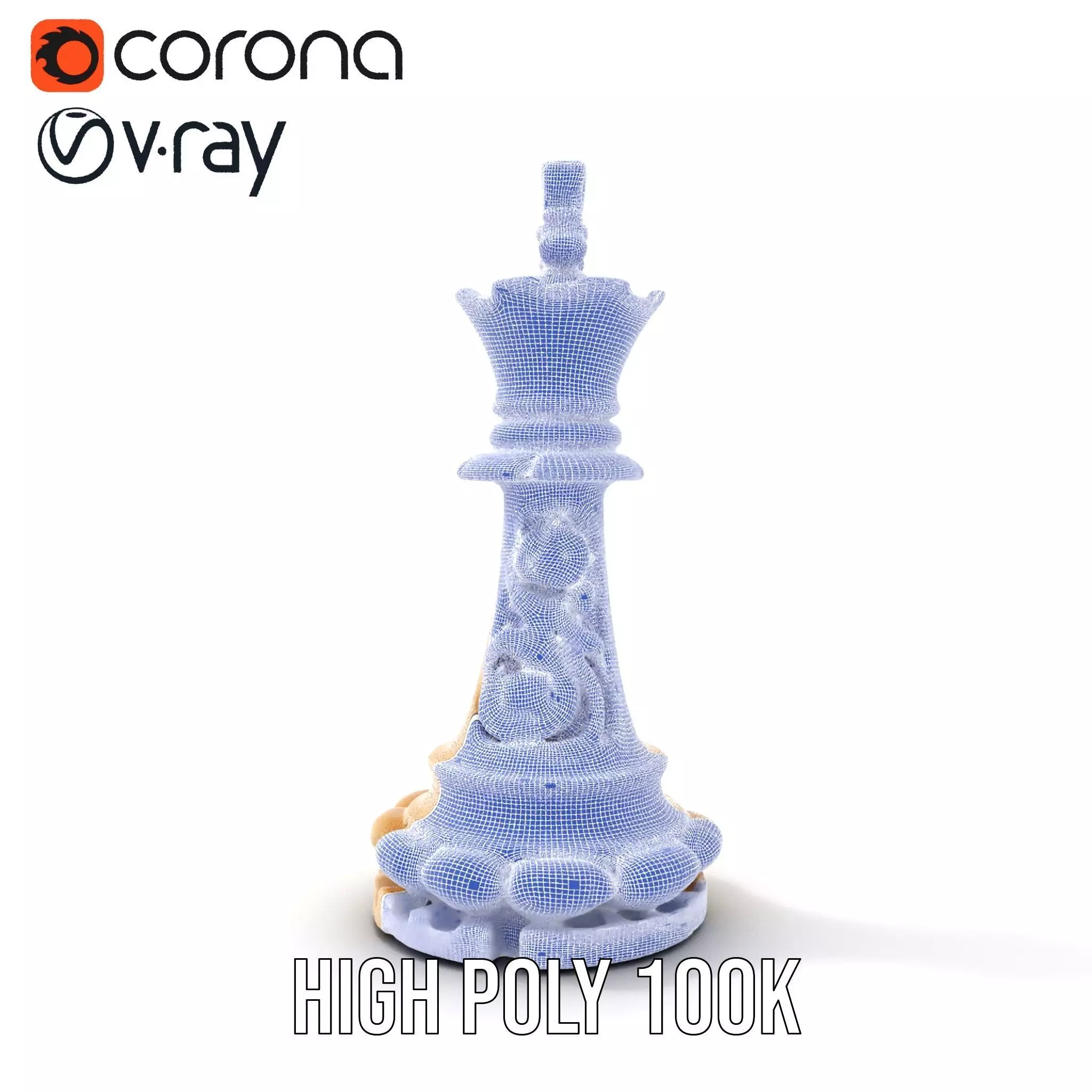 Elegant Ivory Chess King model pack Low-poly 3D model_32