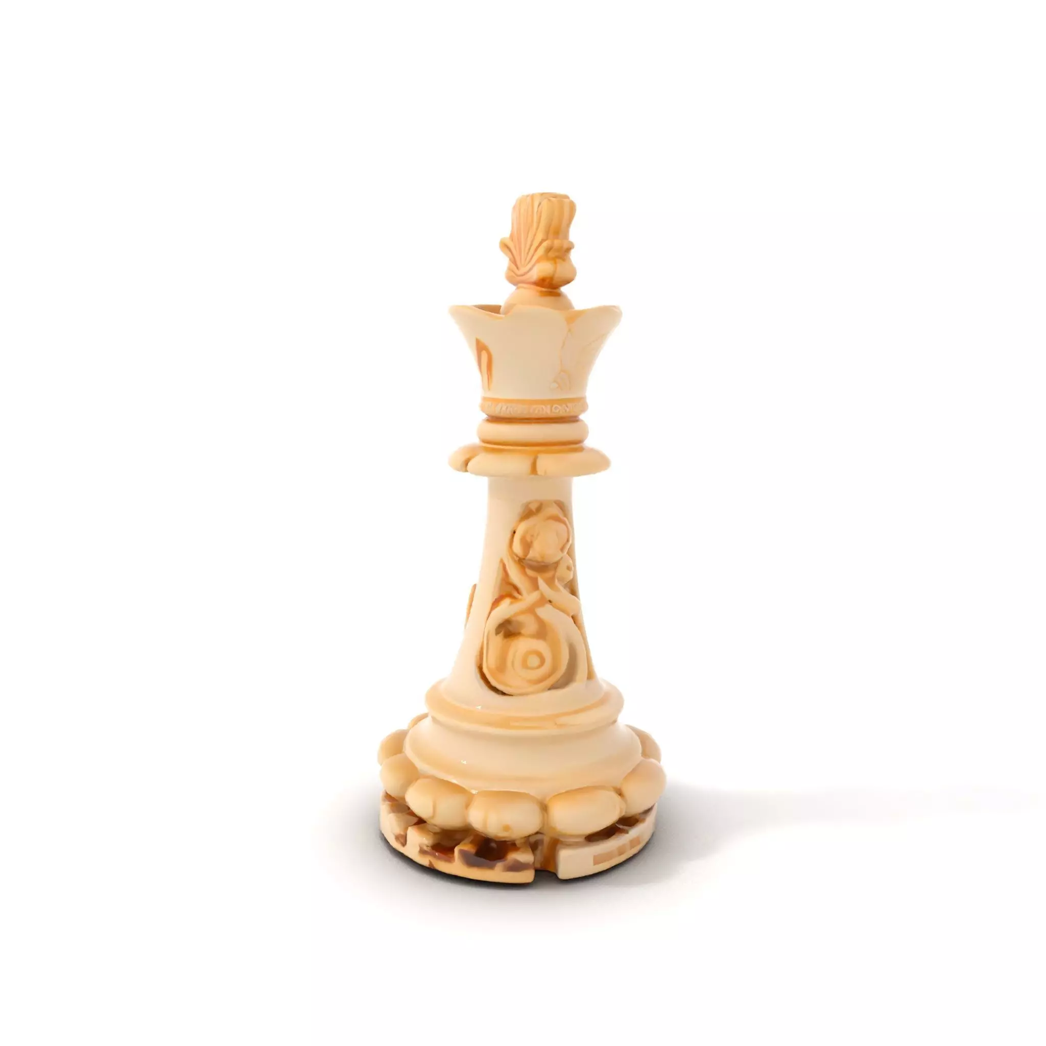 Elegant Ivory Chess King model pack Low-poly 3D model_6