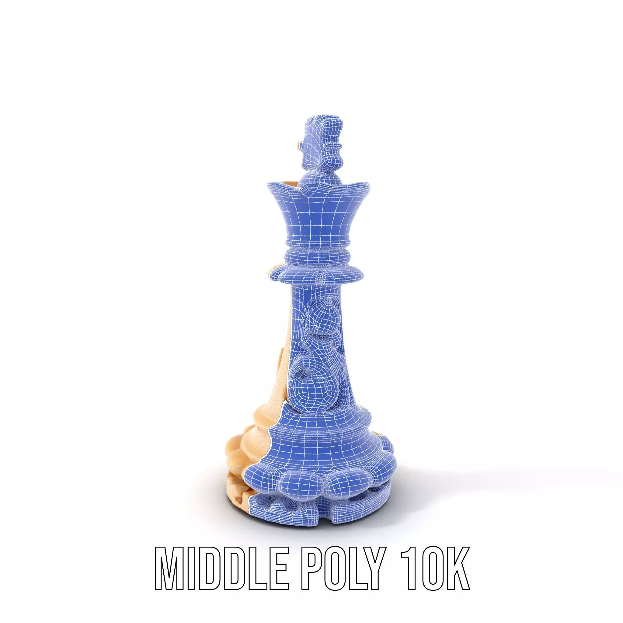 Elegant Ivory Chess King model pack Low-poly 3D model_20