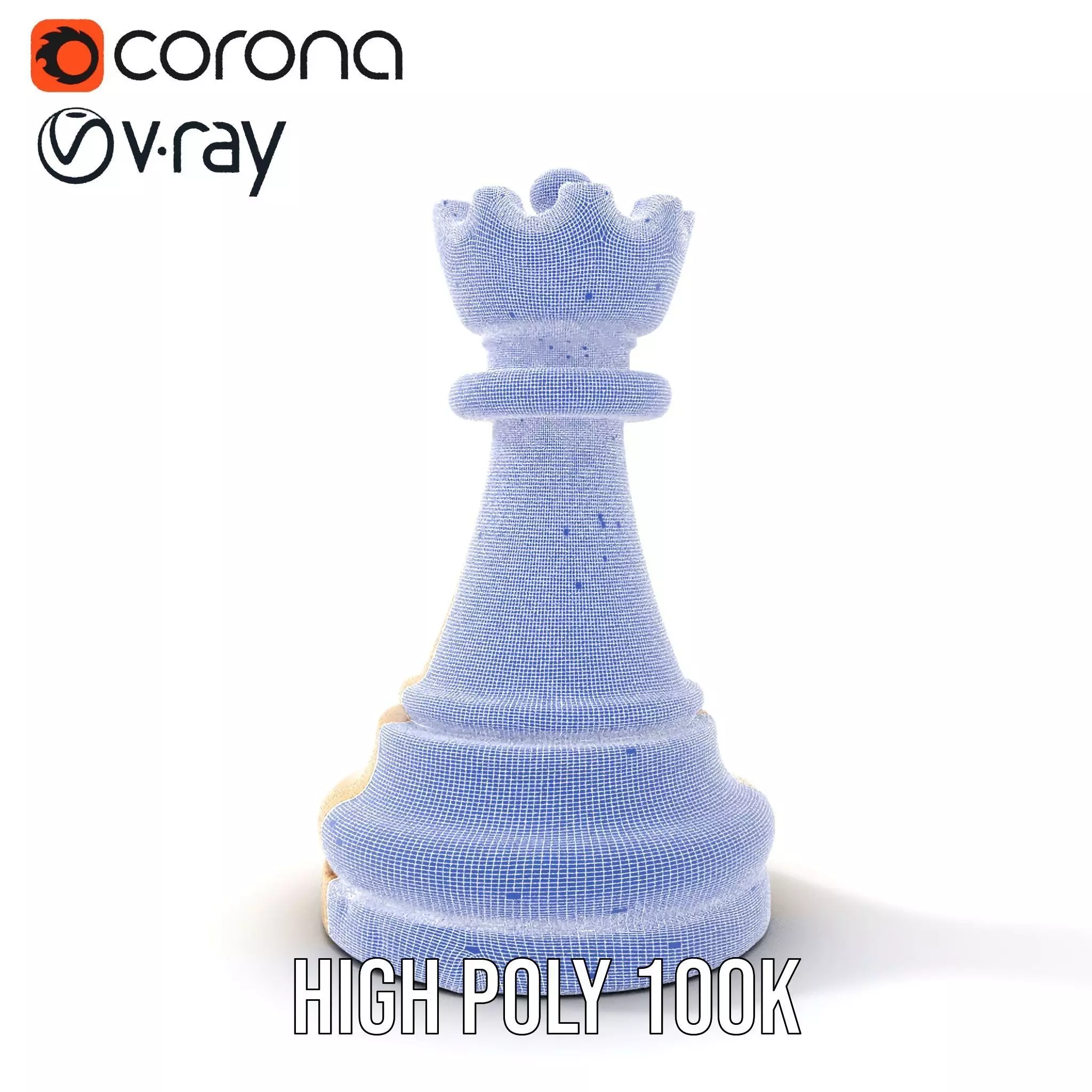 Ivory King Chess Piece model pack Low-poly 3D model_29