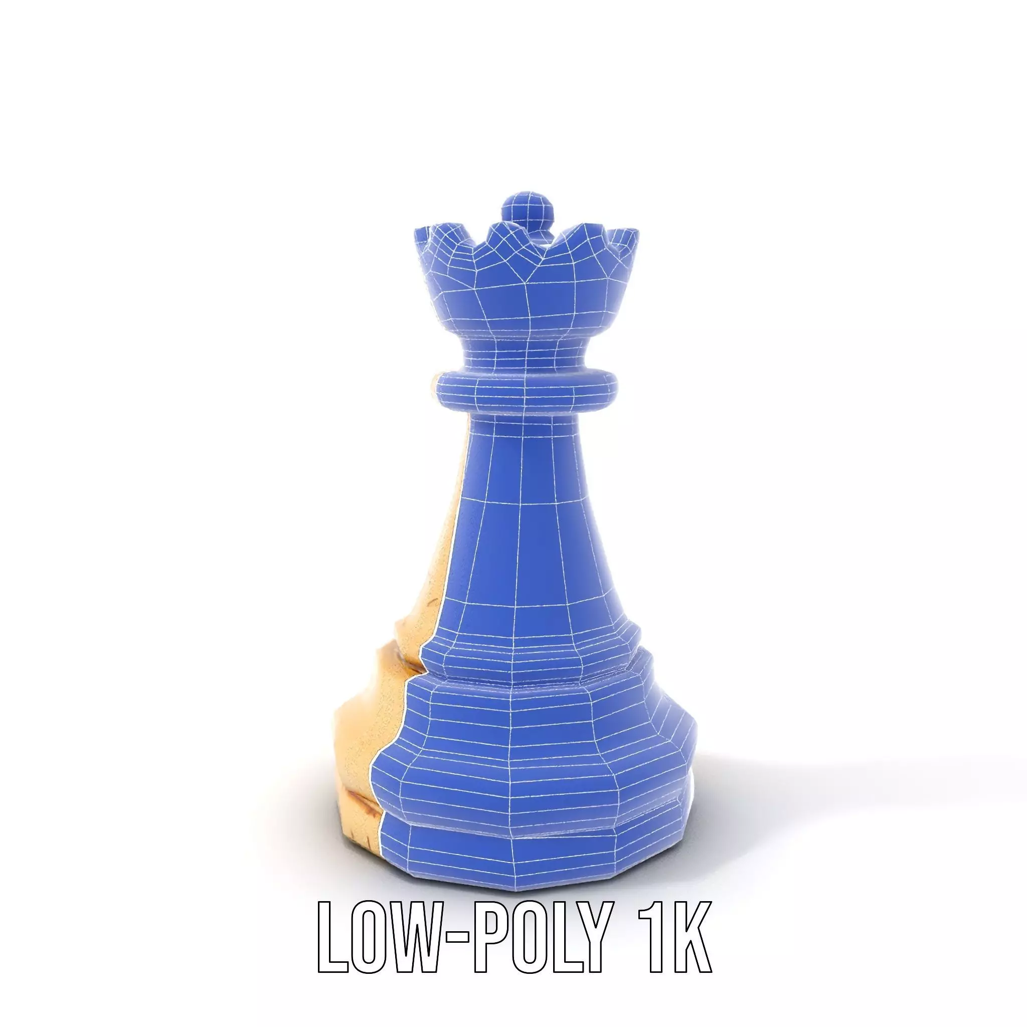 Ivory King Chess Piece model pack Low-poly 3D model_20