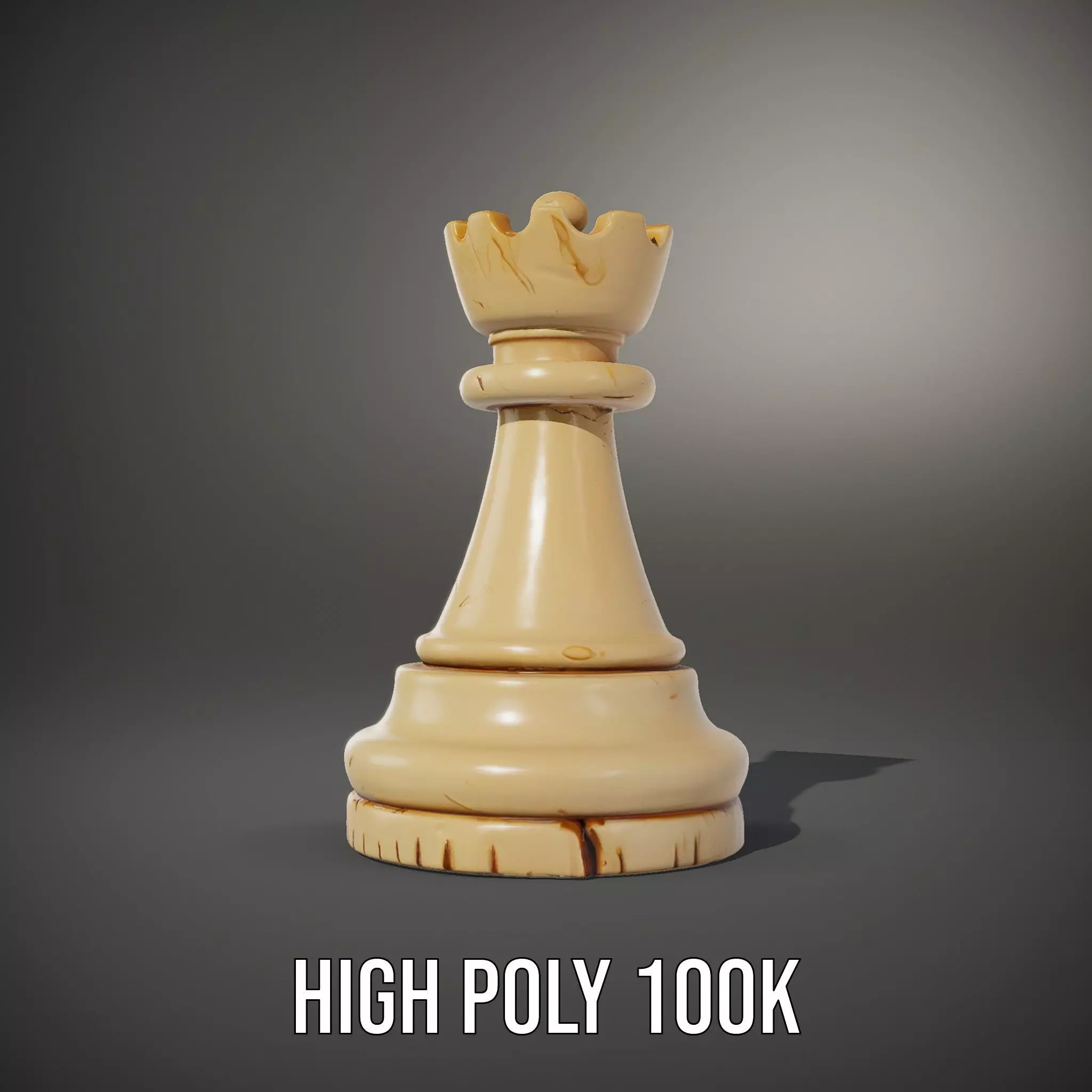 Ivory King Chess Piece model pack Low-poly 3D model_8