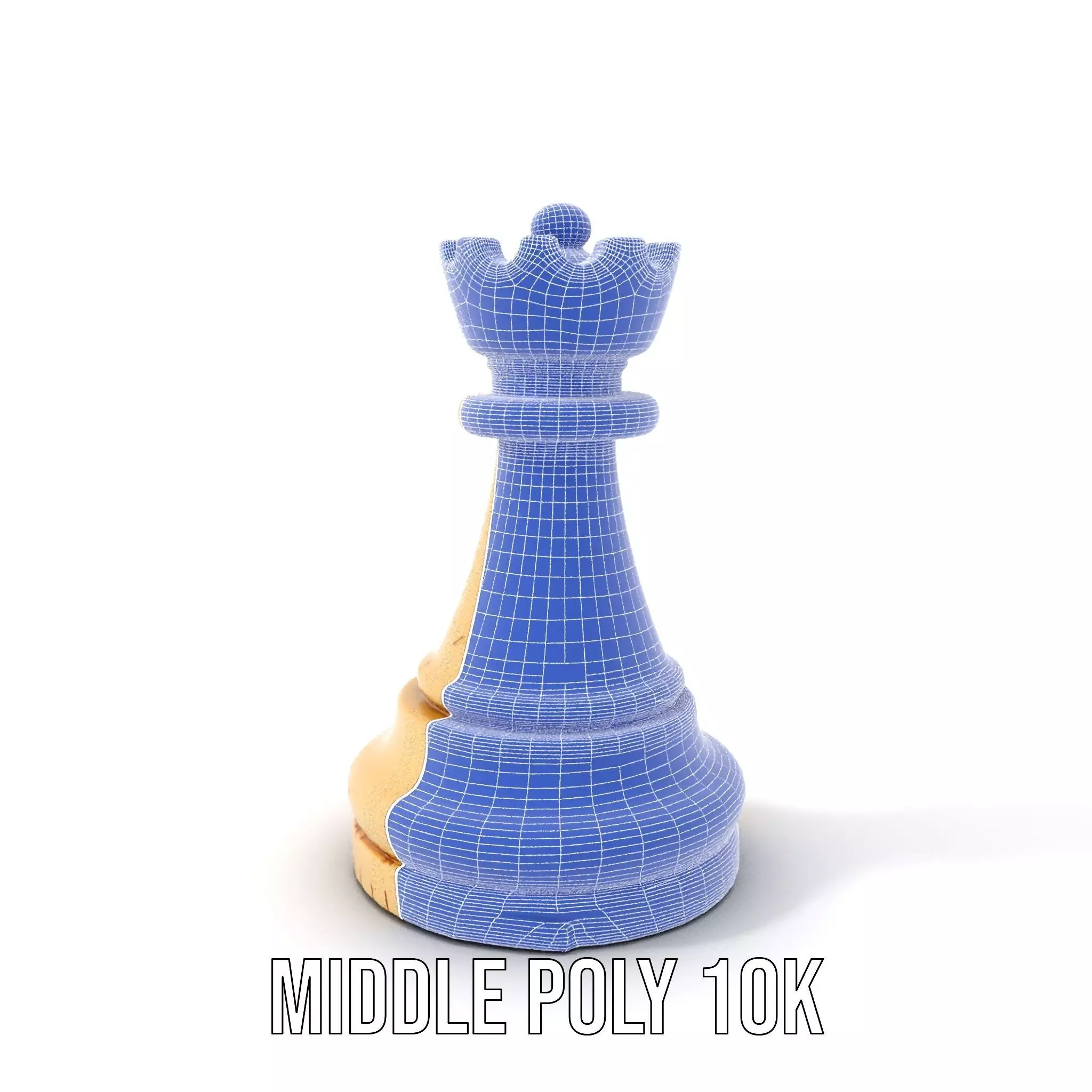 Ivory King Chess Piece model pack Low-poly 3D model_27