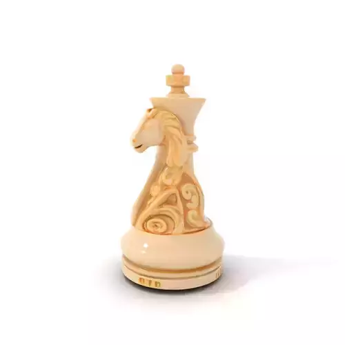 Elegant Ivory Chess Piece model pack