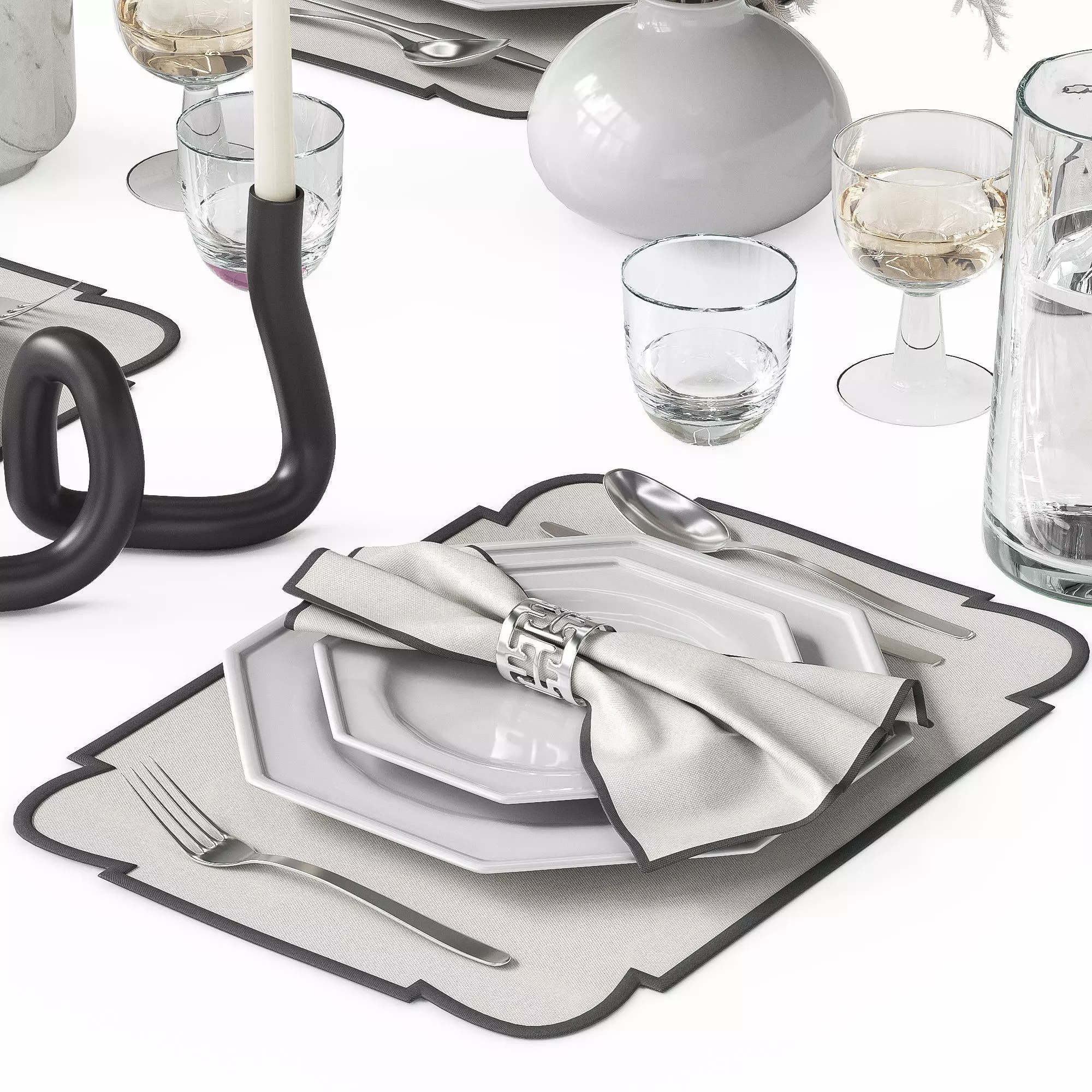 Table setting HM 01 3D model_3