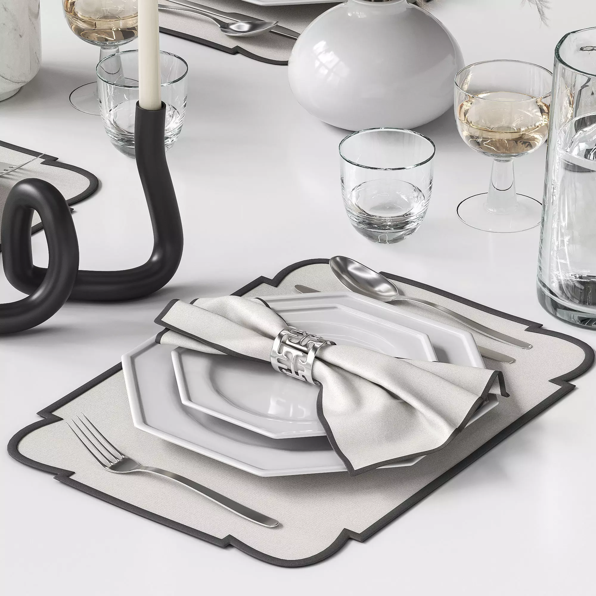 Table setting HM 01 3D model_2