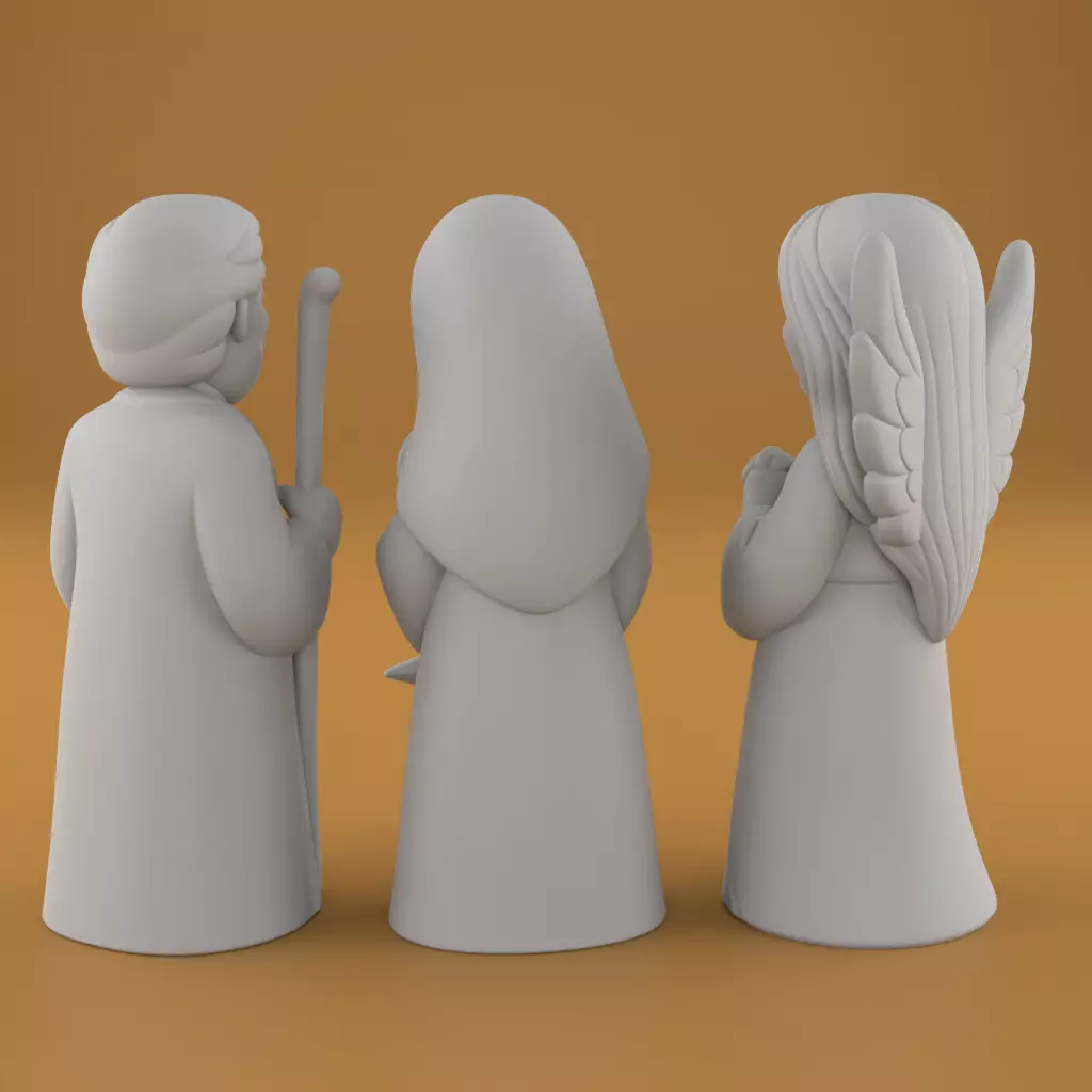 Joyful Nativity Scene STL Christmas 3D Print File 3D print model_4