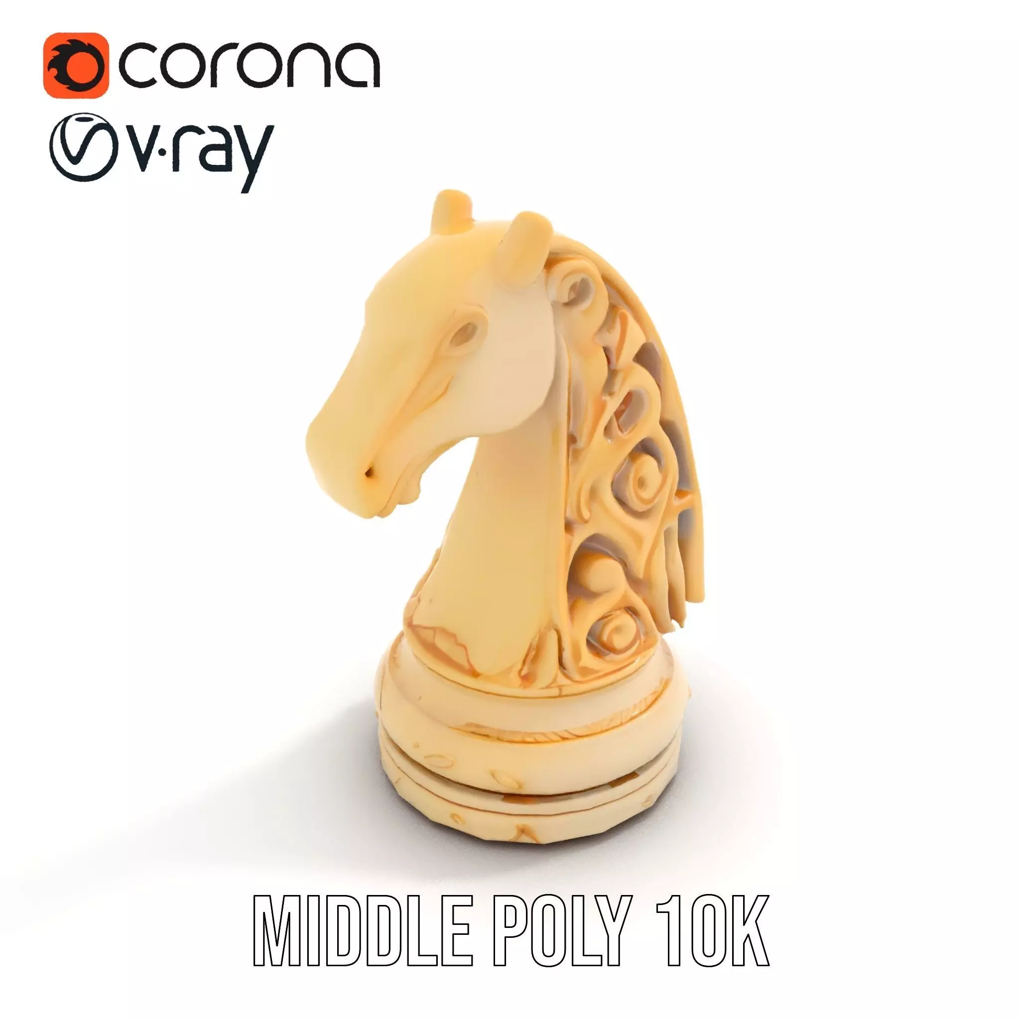 Elegant Ivory Knight model pack Low-poly 3D model_16