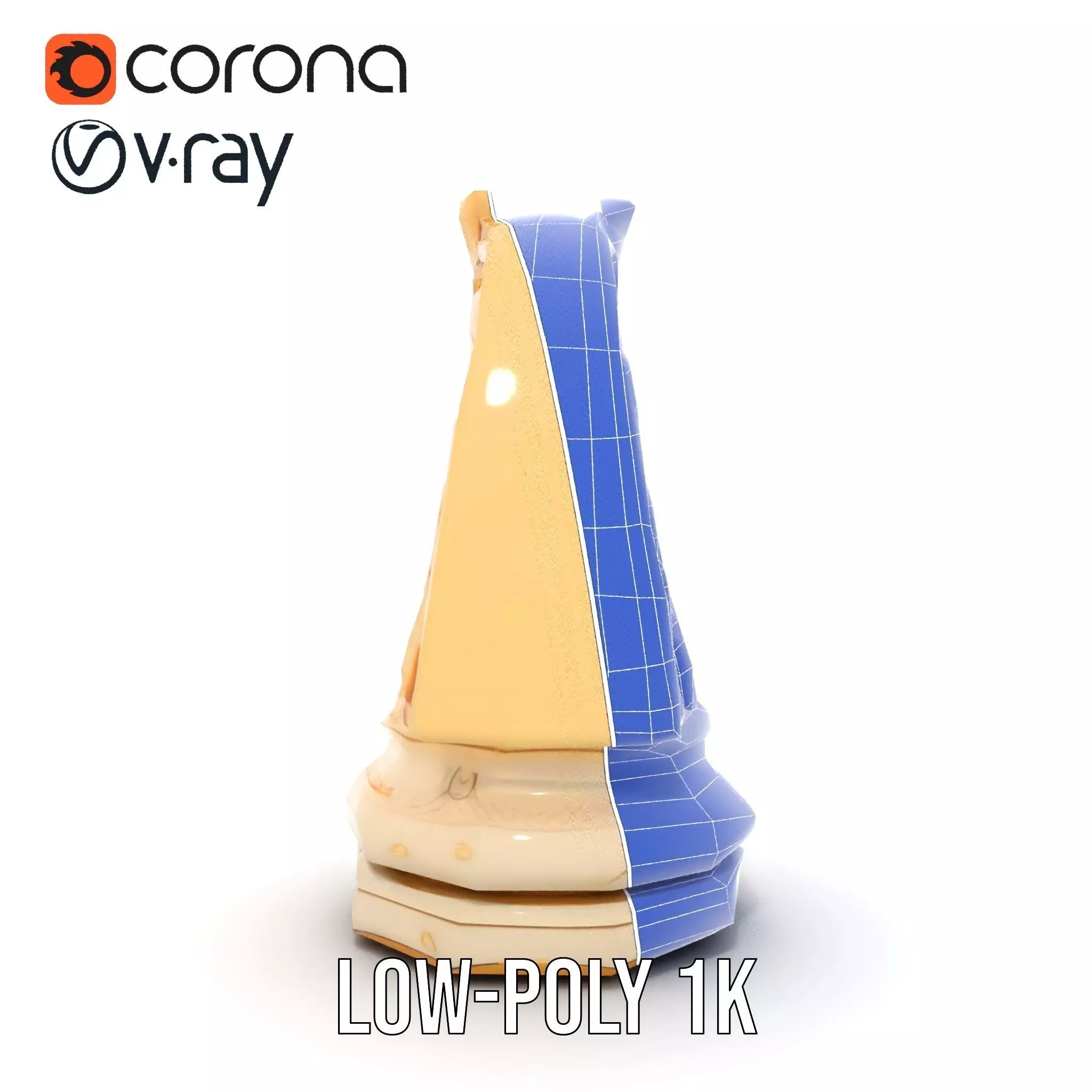 Elegant Ivory Knight model pack Low-poly 3D model_31