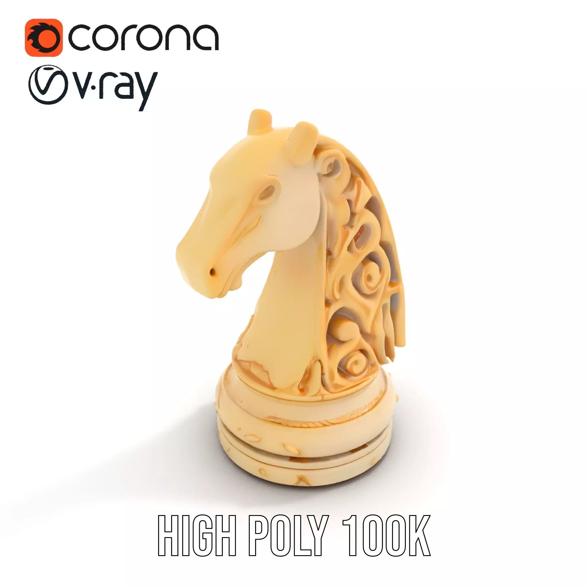 Elegant Ivory Knight model pack Low-poly 3D model_26