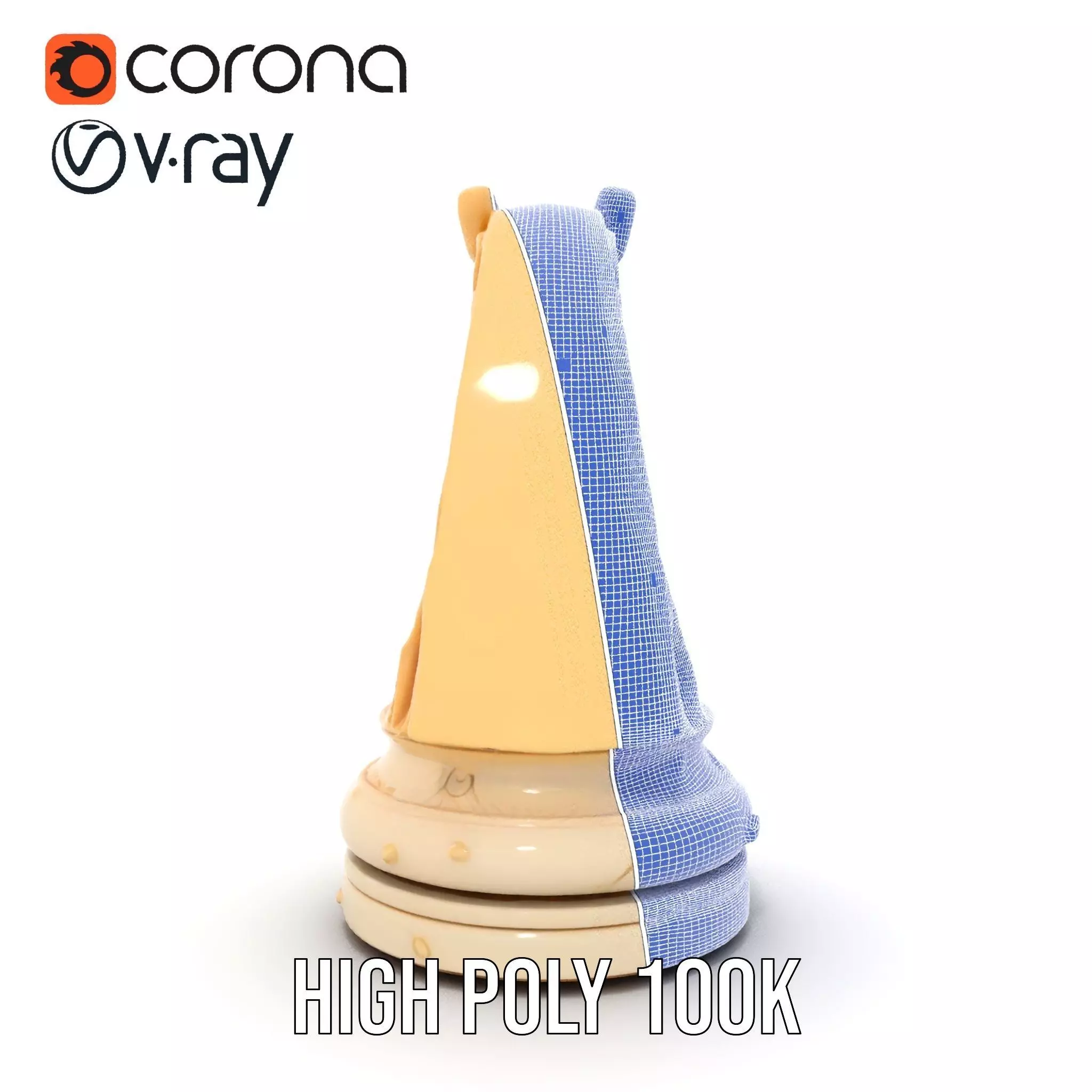 Elegant Ivory Knight model pack Low-poly 3D model_34