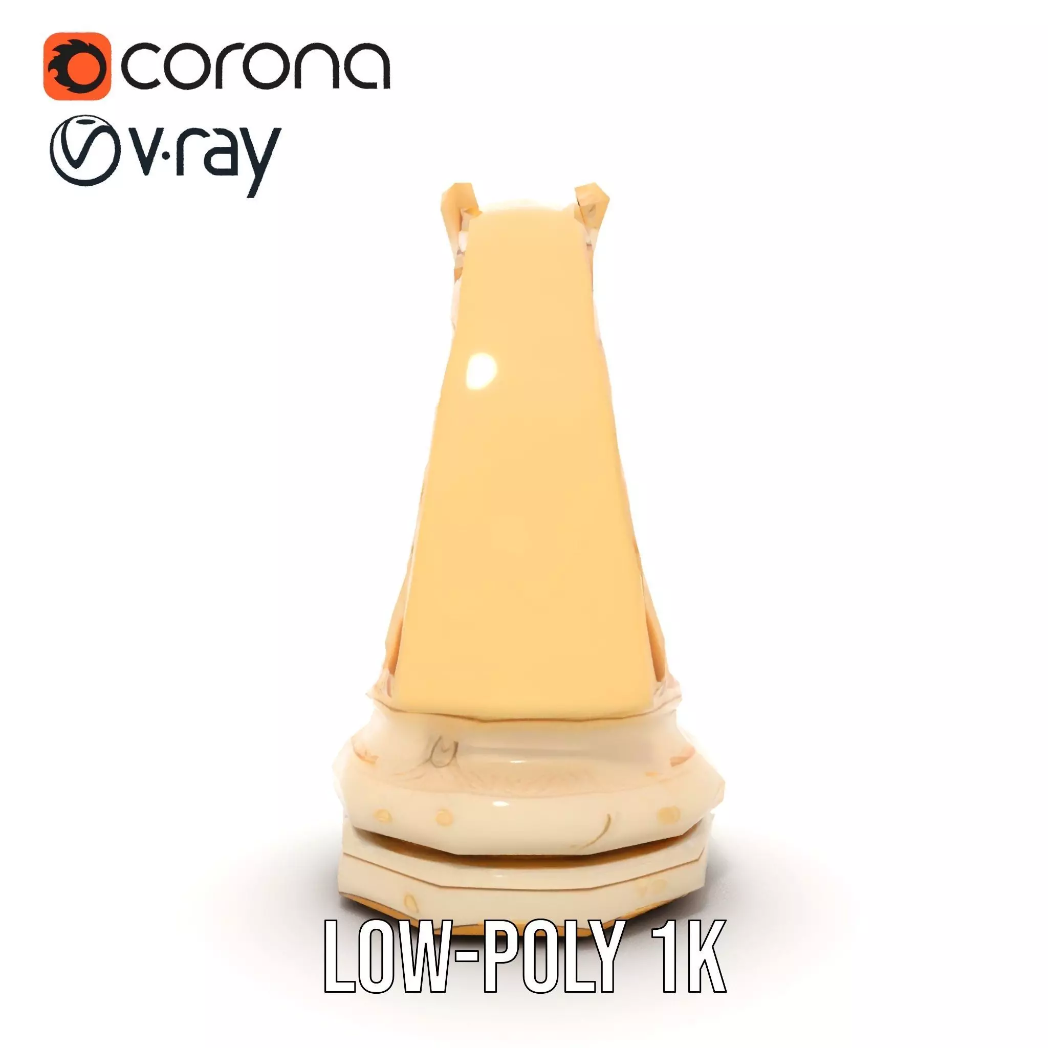 Elegant Ivory Knight model pack Low-poly 3D model_12