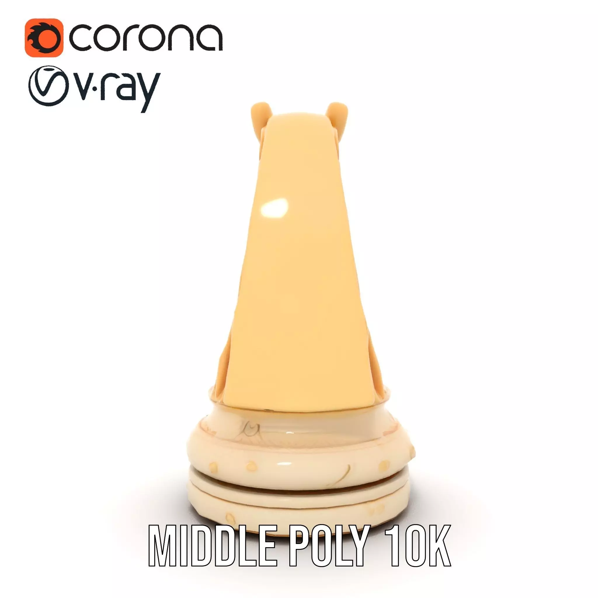 Elegant Ivory Knight model pack Low-poly 3D model_13