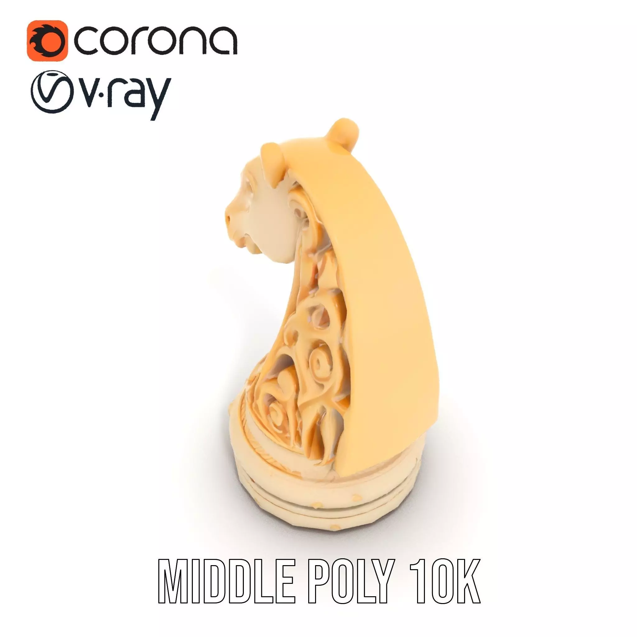 Elegant Ivory Knight model pack Low-poly 3D model_11