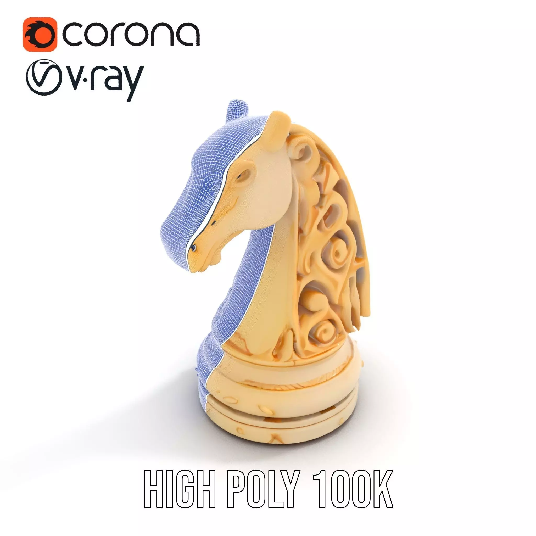 Elegant Ivory Knight model pack Low-poly 3D model_29