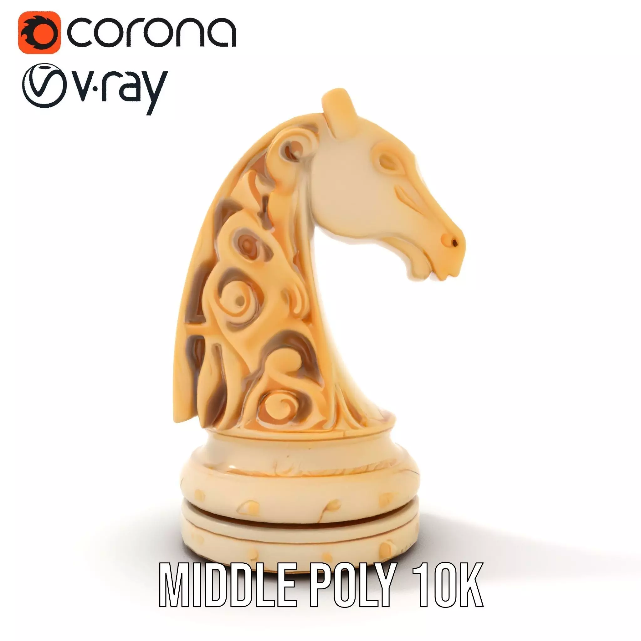 Elegant Ivory Knight model pack Low-poly 3D model_6