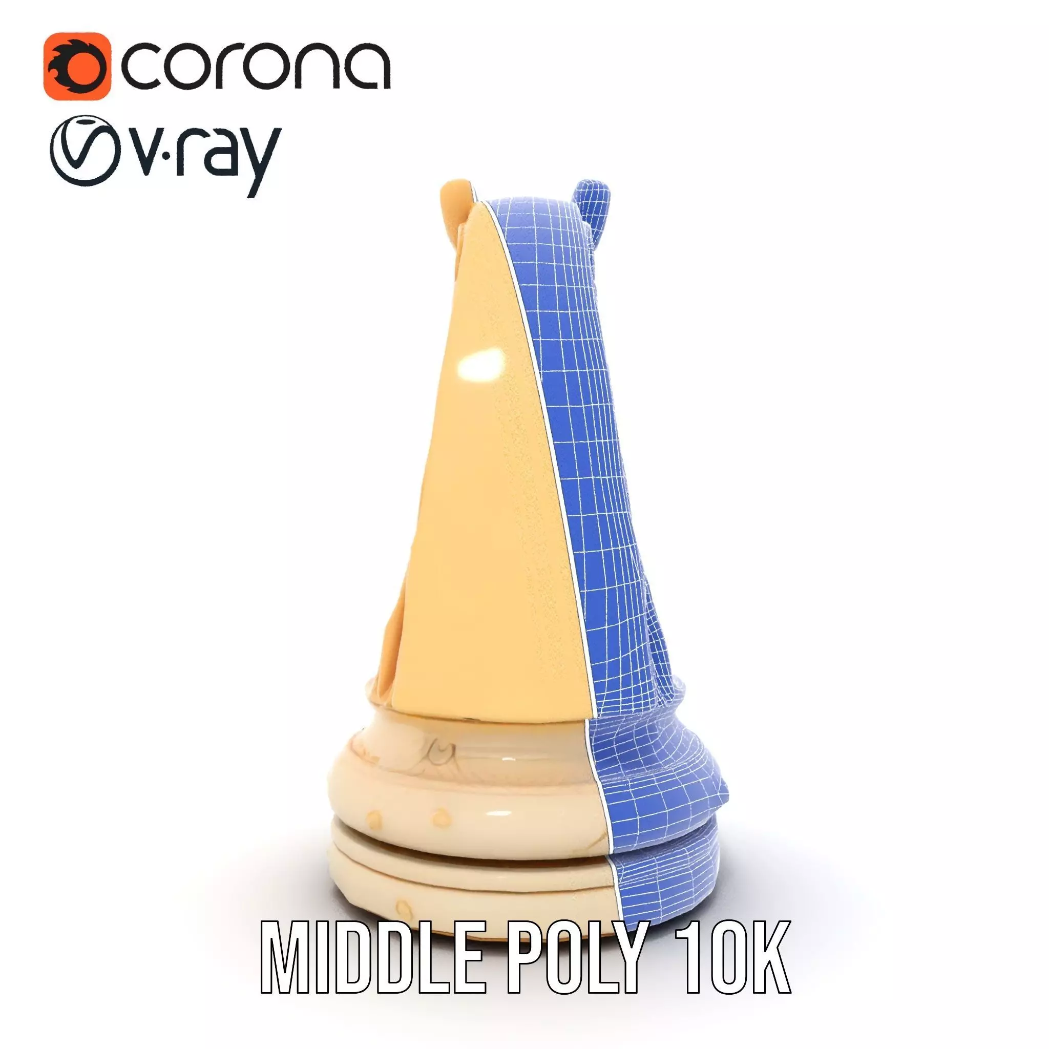 Elegant Ivory Knight model pack Low-poly 3D model_24