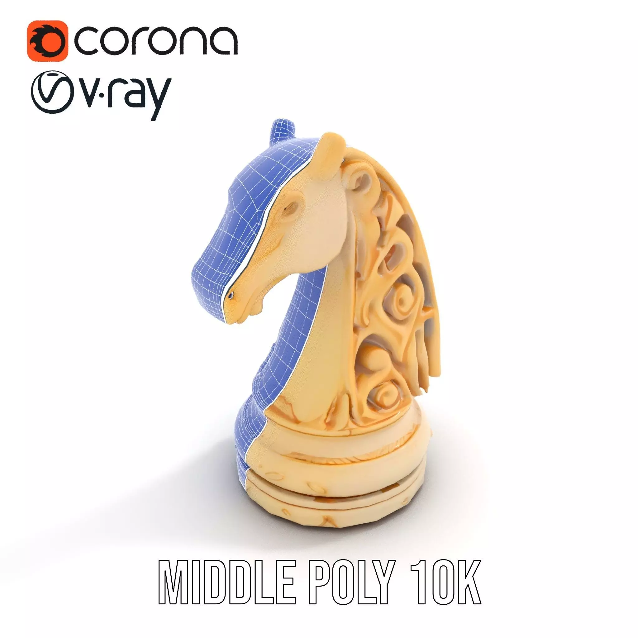 Elegant Ivory Knight model pack Low-poly 3D model_19