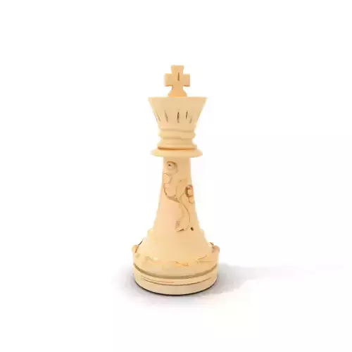 Elegant Ivory King Chess Piece model pack