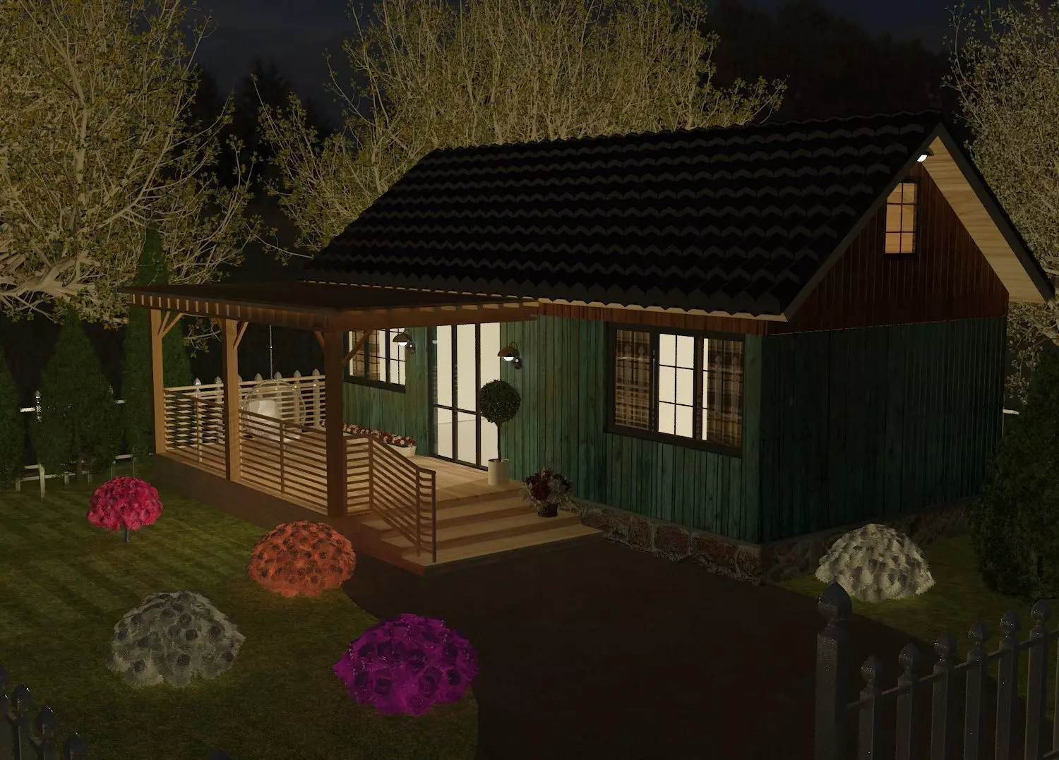 Villa house 3D model_2