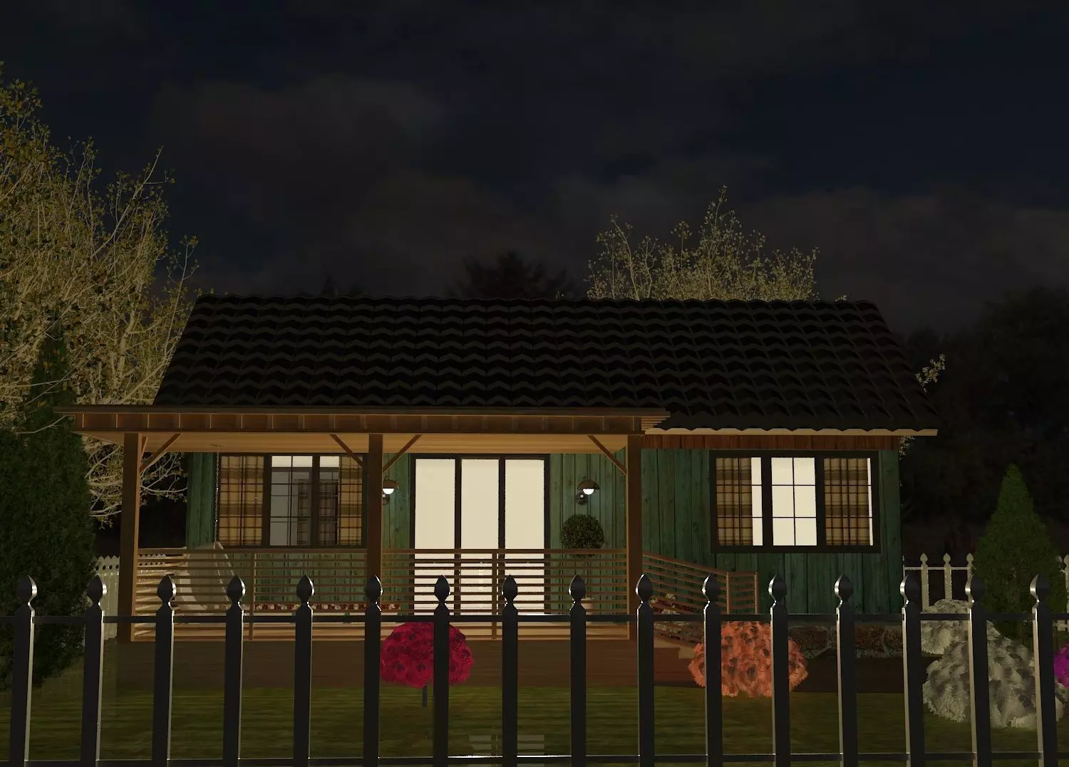 Villa house 3D model_3