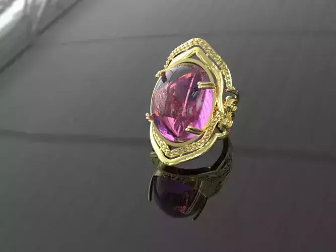 OVAL SHAPE RUBY RING