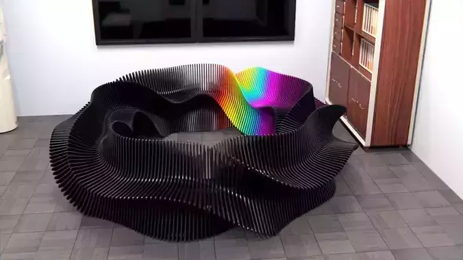 Parametric bench 3D model