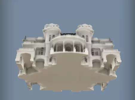 3d Model of Ornate two-story mansion 3D print model_8