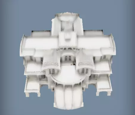 3d Model of Ornate two-story mansion 3D print model_7