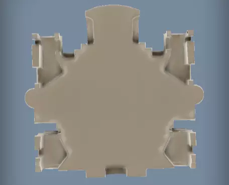 3d Model of Ornate two-story mansion 3D print model_9