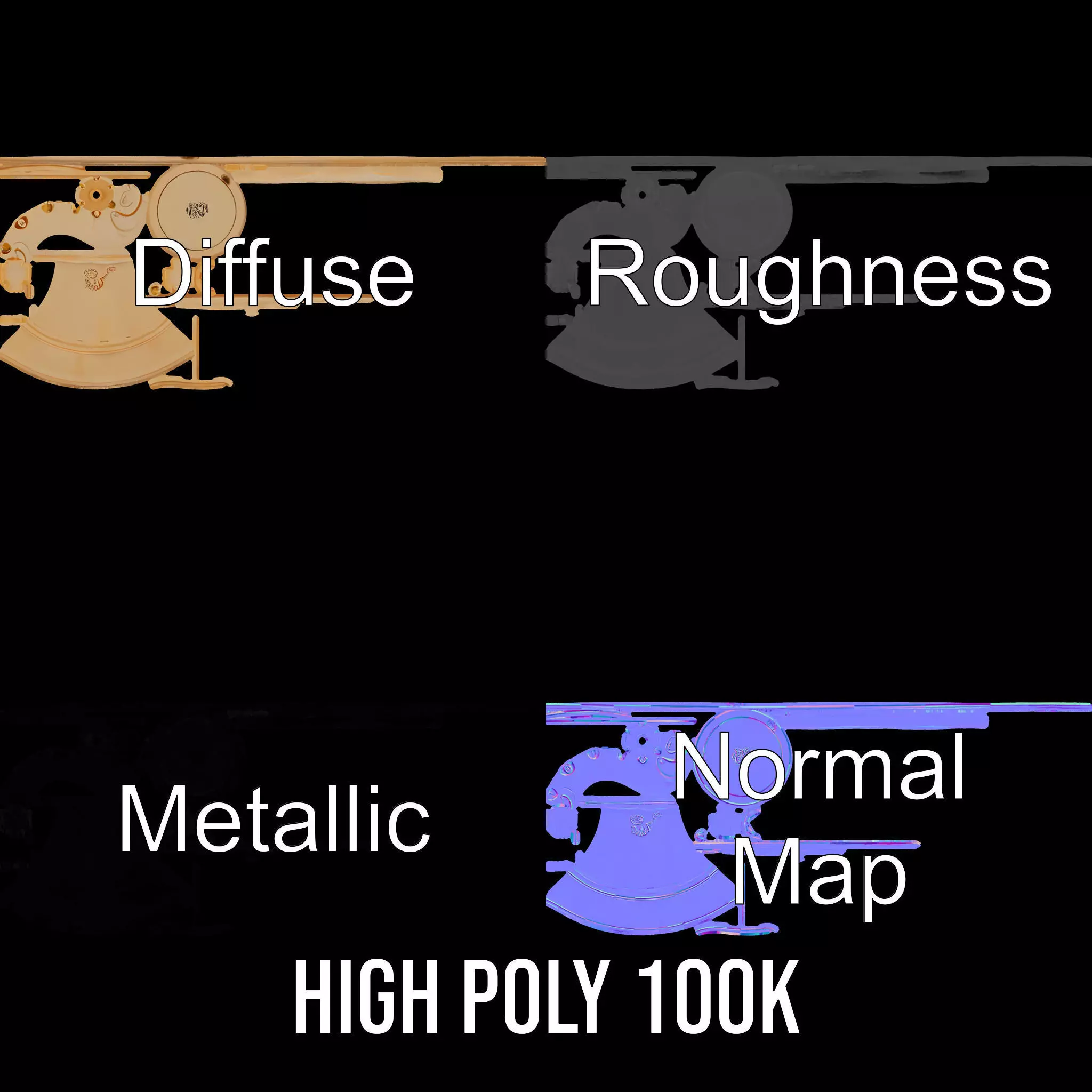 Ivory Chess King model pack Low-poly 3D model_3