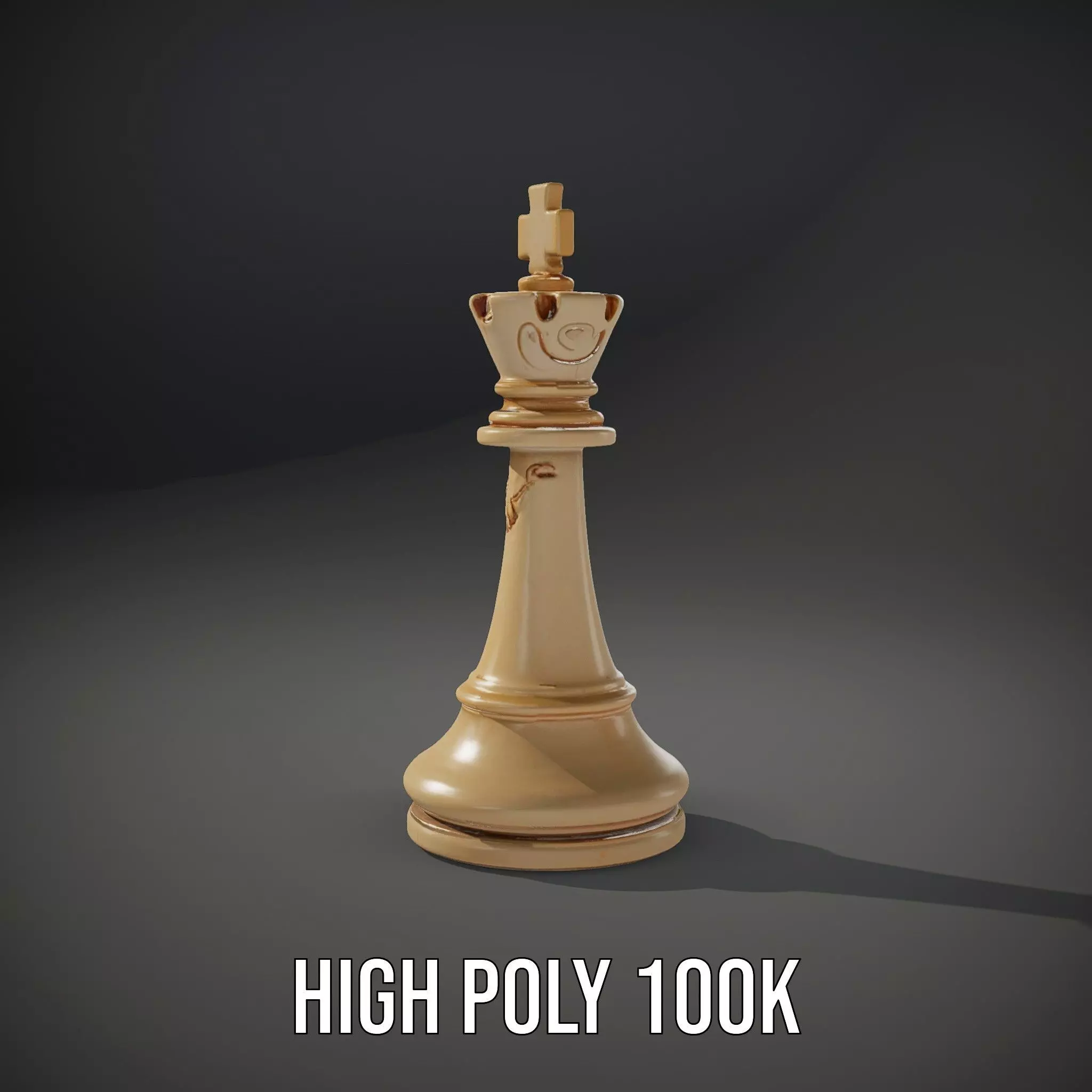 Ivory Chess King model pack Low-poly 3D model_10