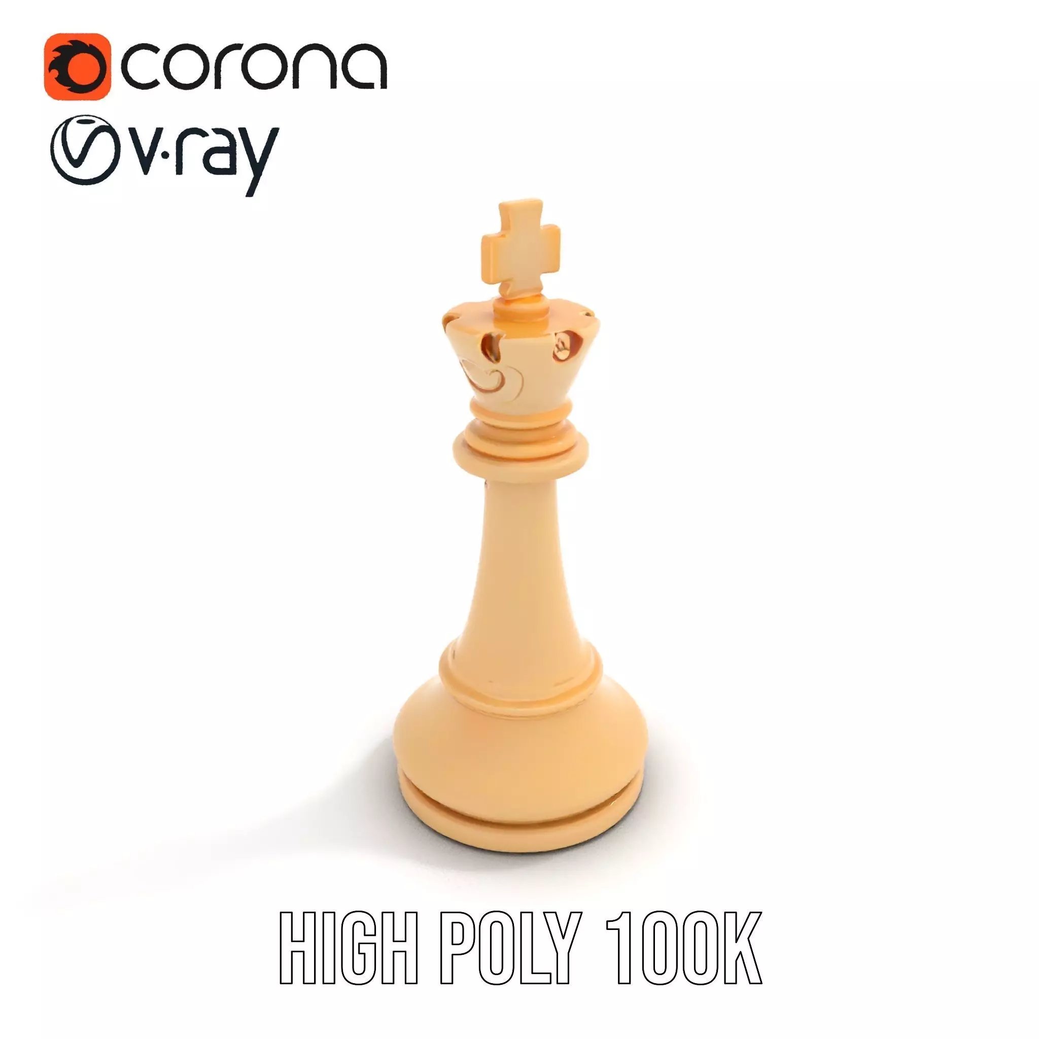 Ivory Chess King model pack Low-poly 3D model_15