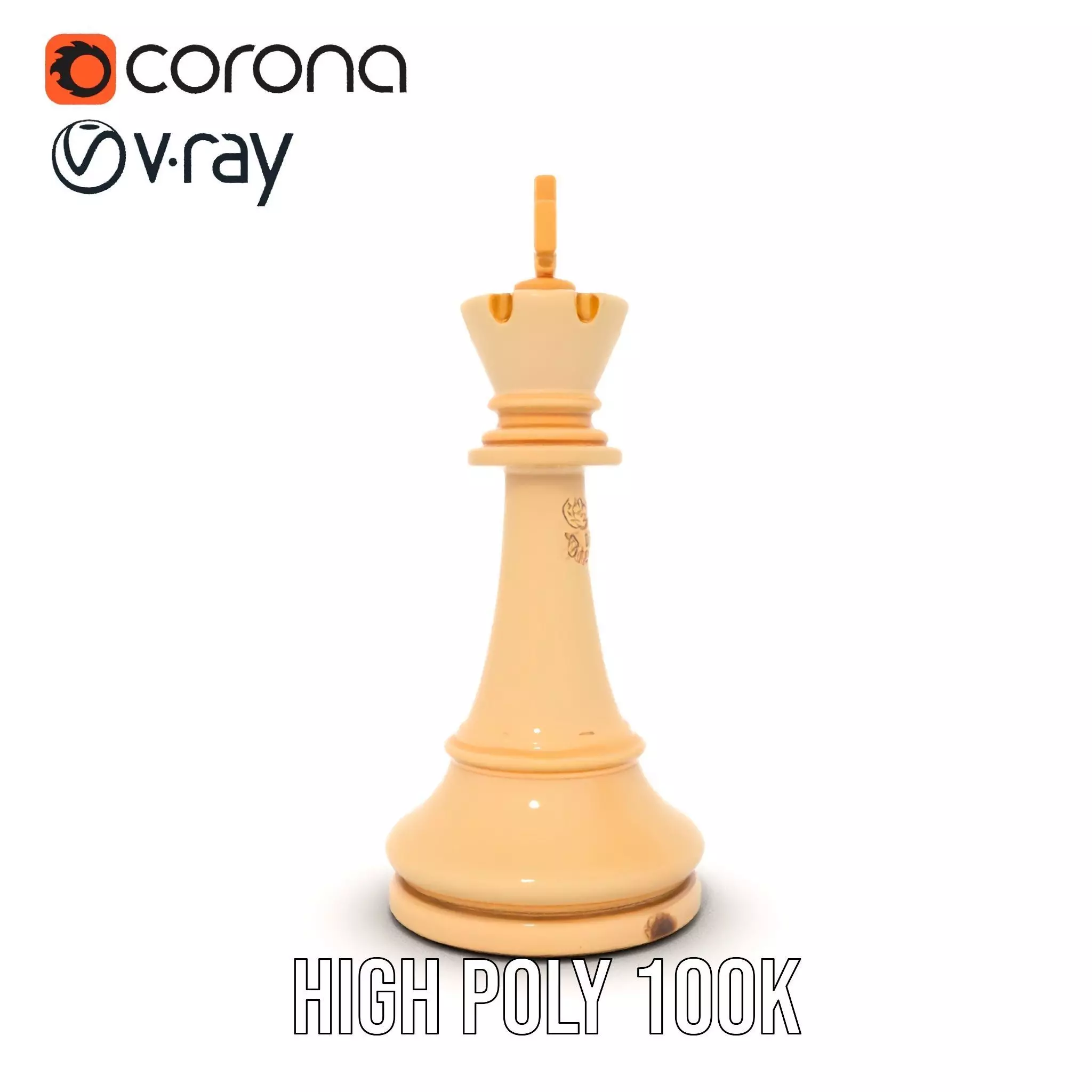 Ivory Chess King model pack Low-poly 3D model_26