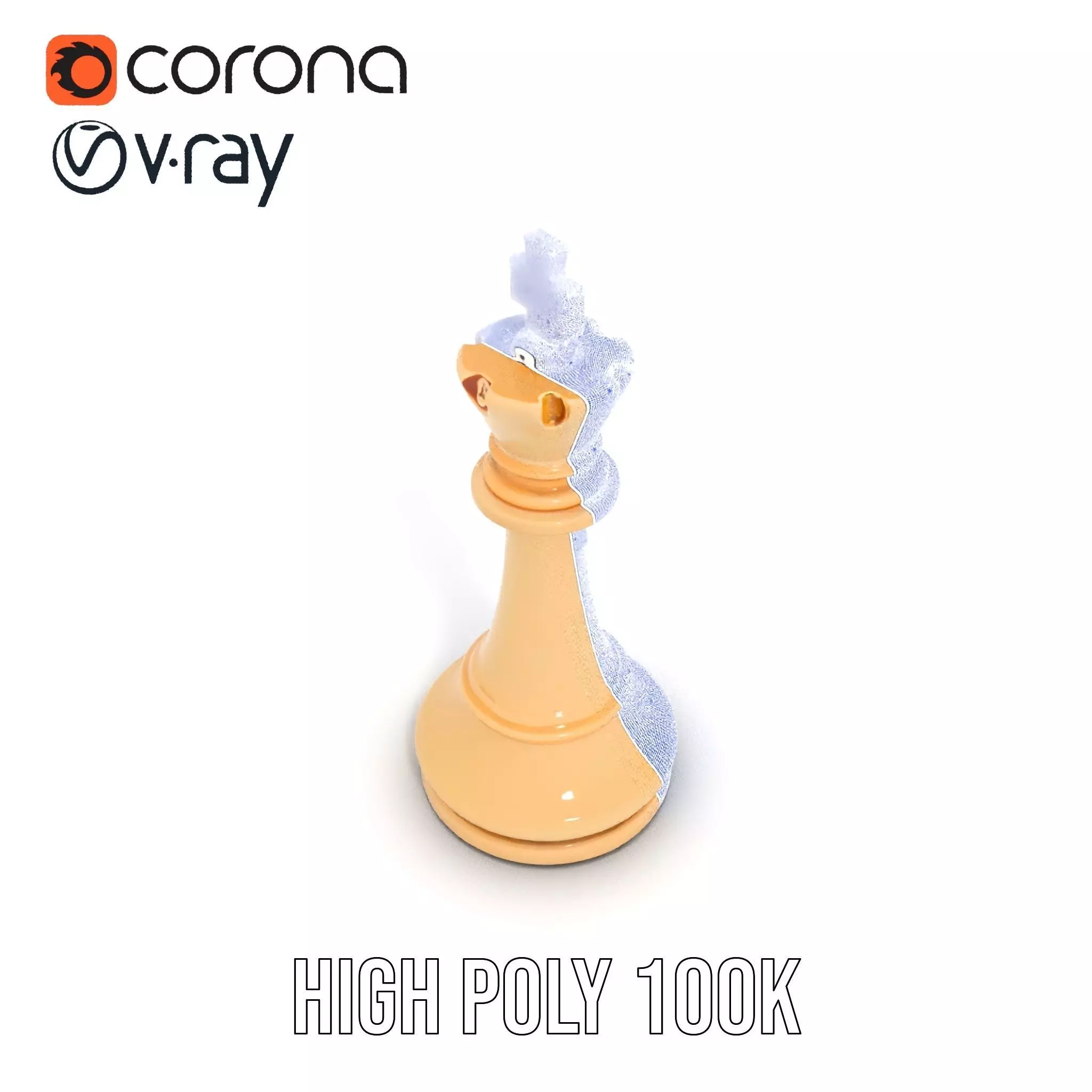 Ivory Chess King model pack Low-poly 3D model_29